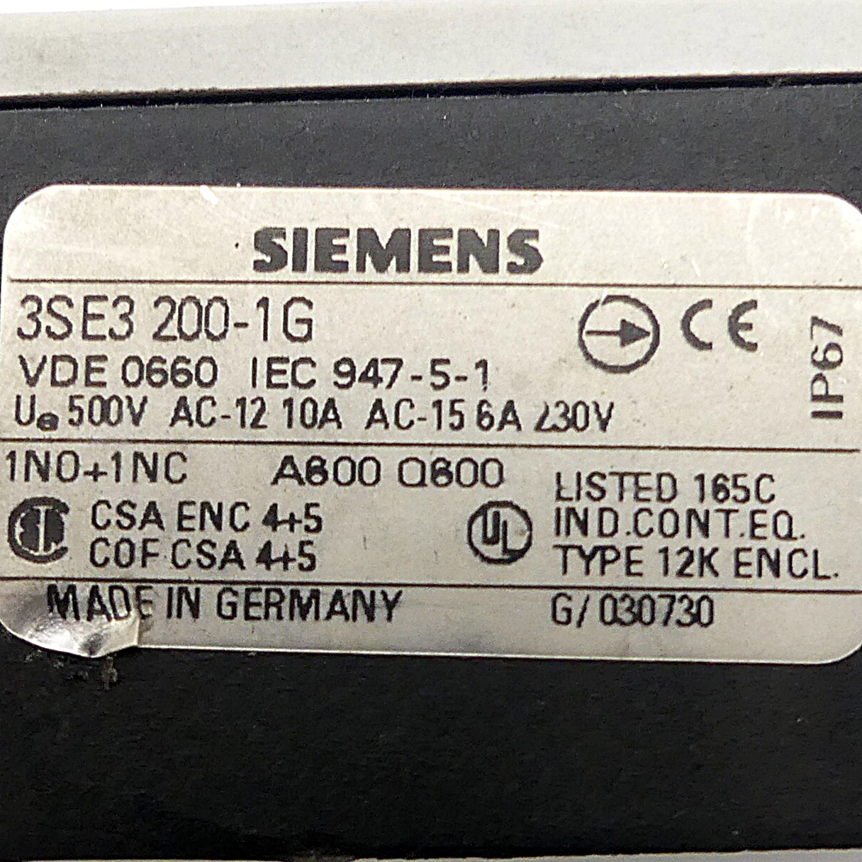 Position switch VDE 0660 IEC 947-5-1
