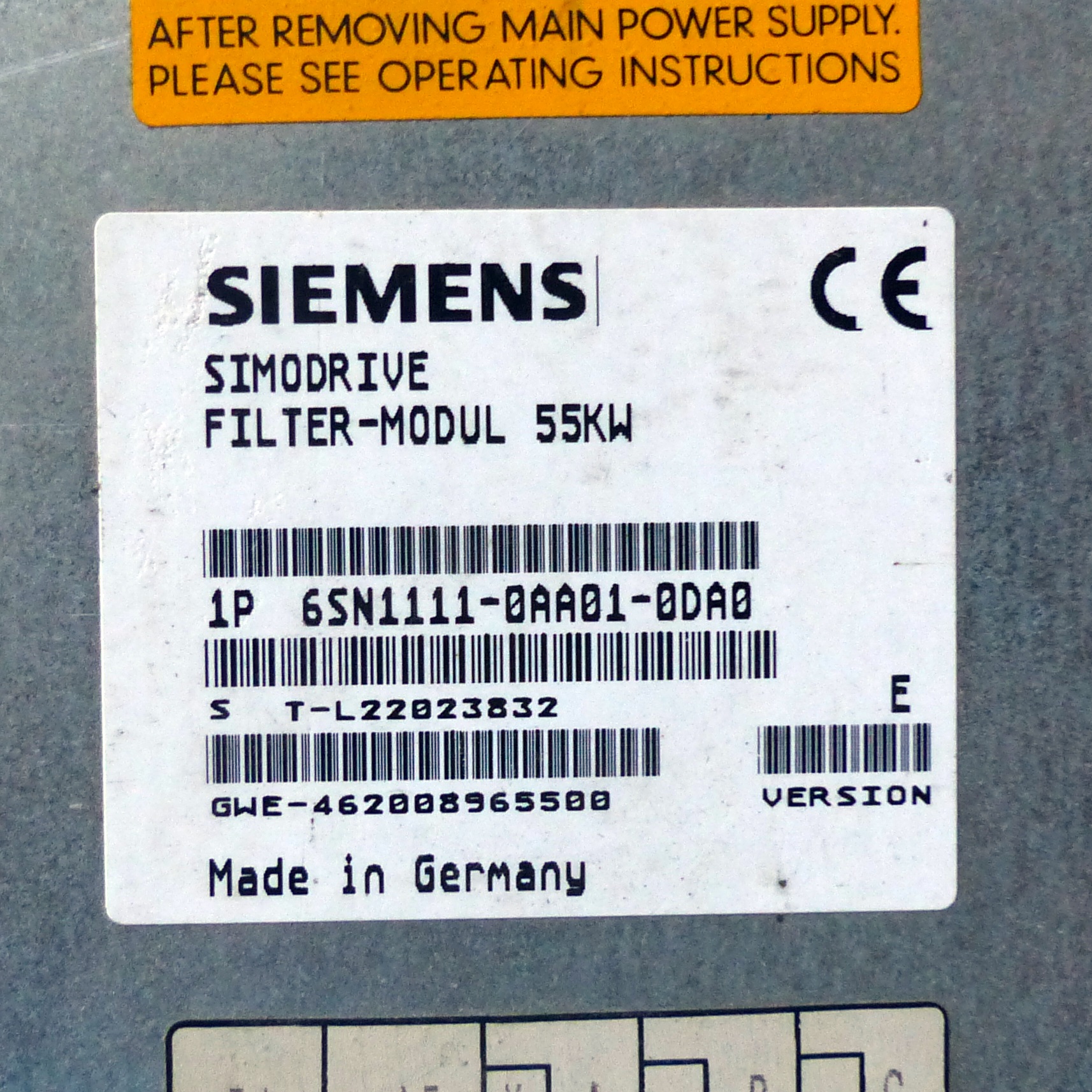 Filter-Modul SIMODRIVE  Used