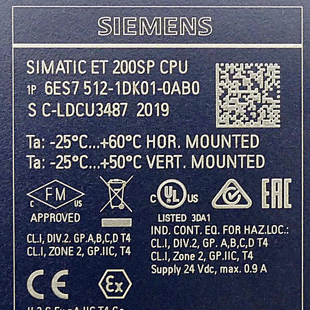 SIMATIC DP central processing unit with work memory