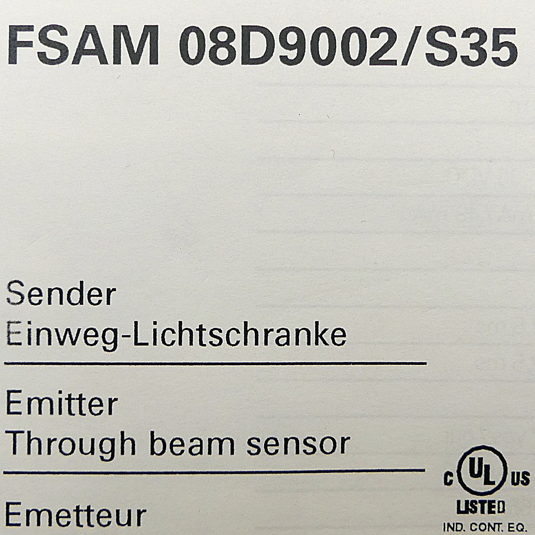 Through beam sensors