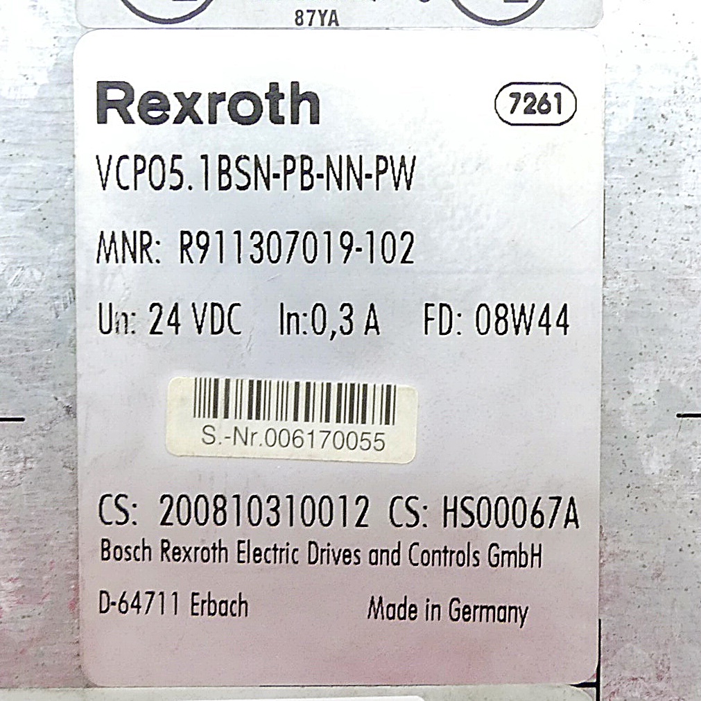 Control panel VCP05.1BSN-PB-NN-PW