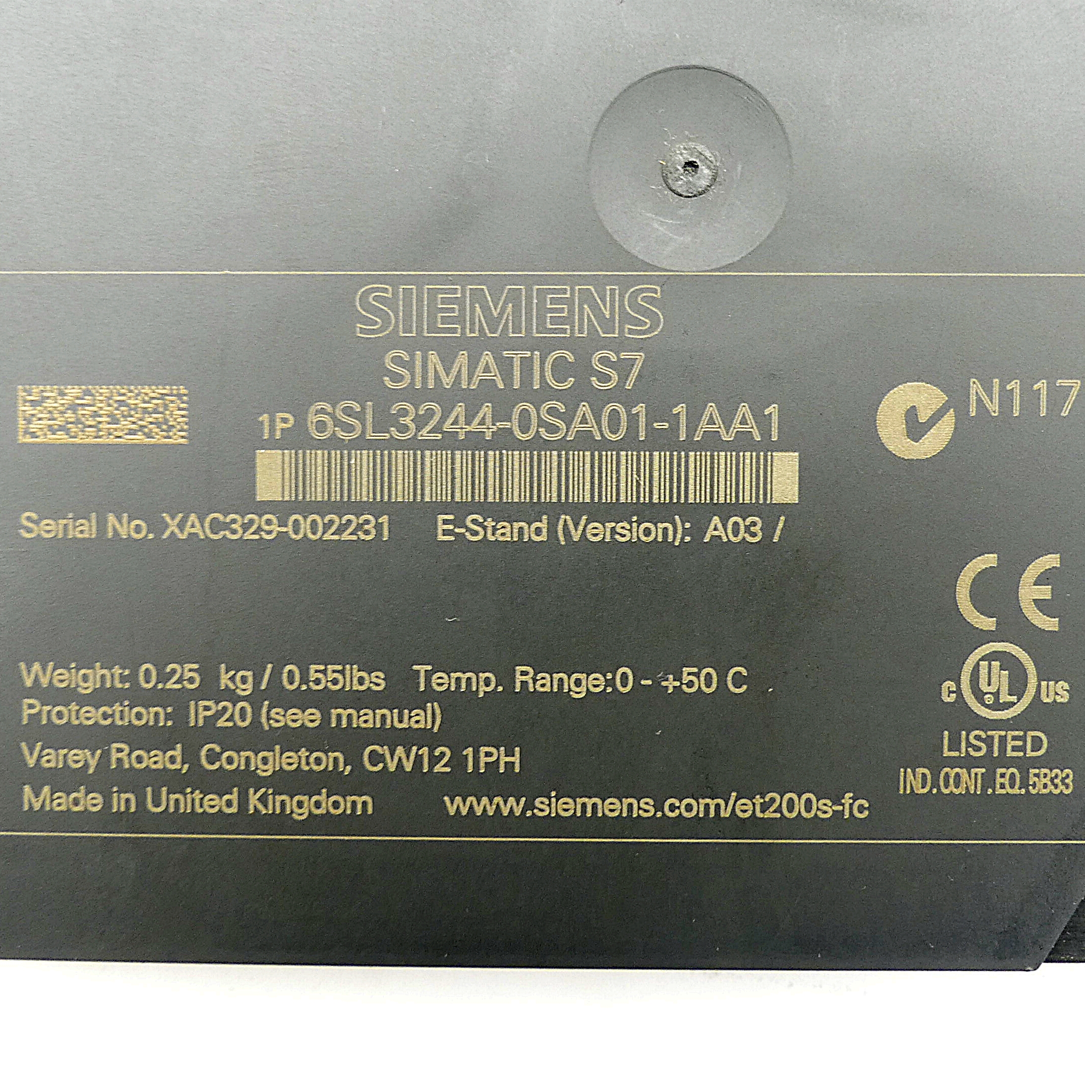 Control unit SIMATIC S7