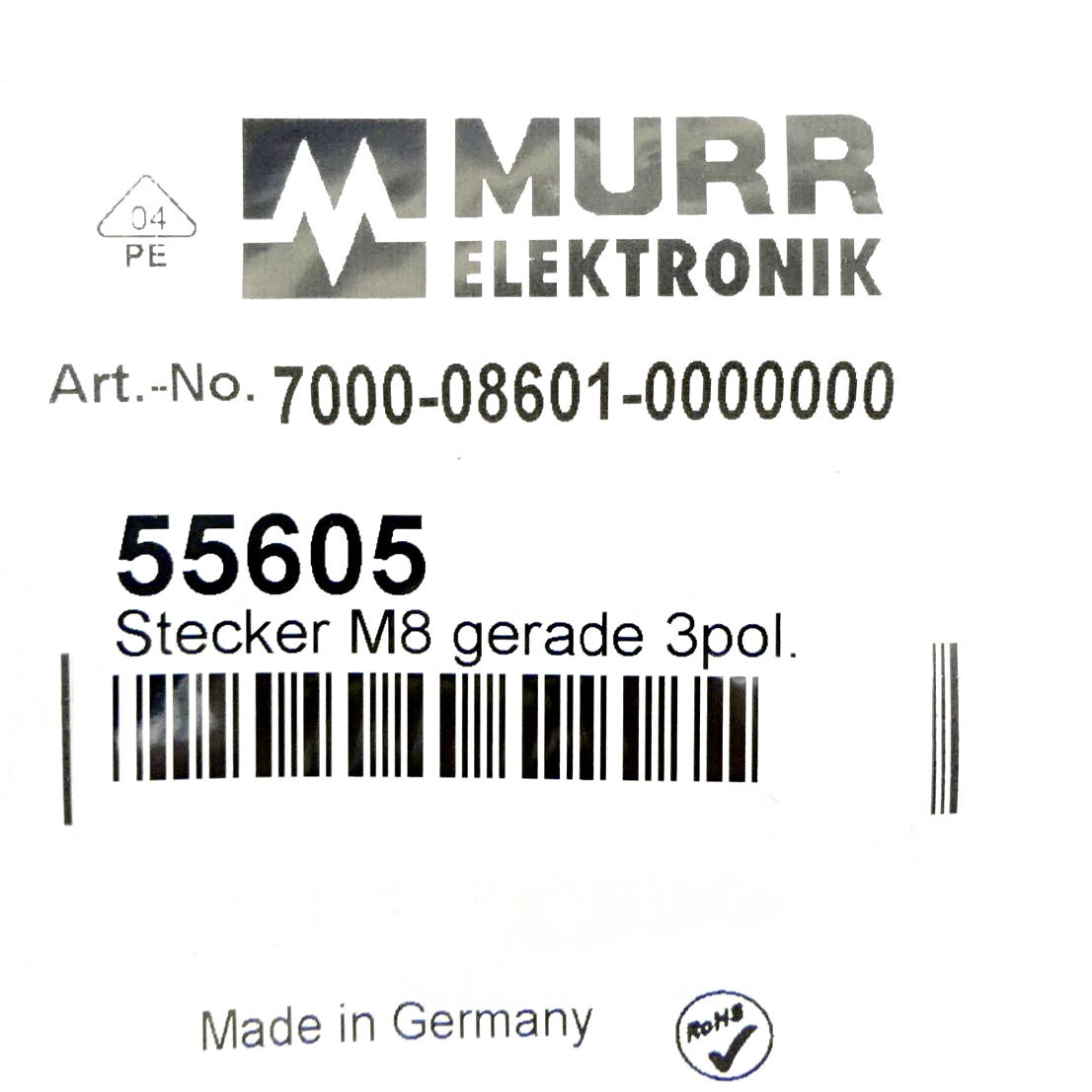 5 x M8 Stecker 