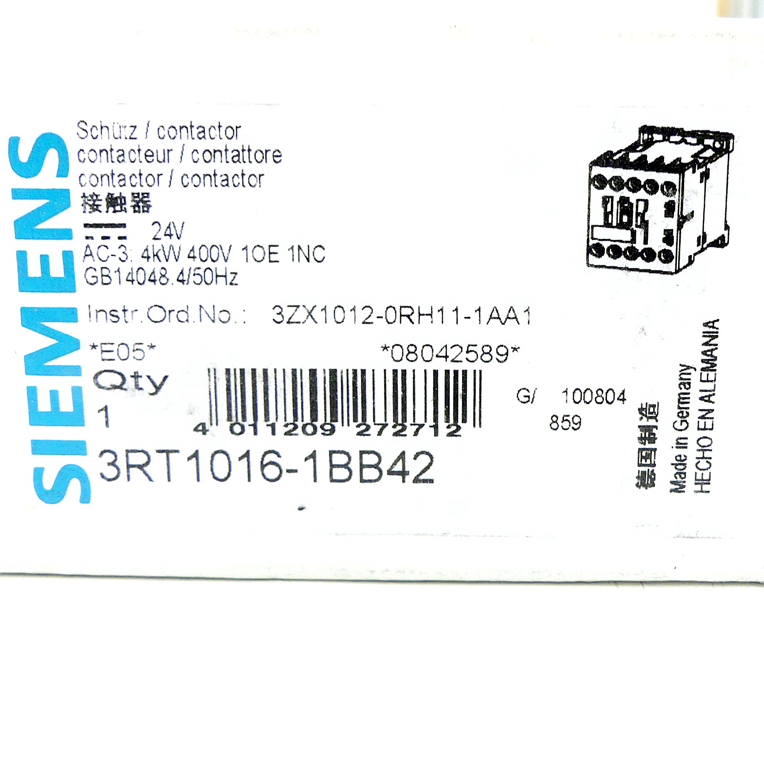 Schütz 3RT1016-1BB42 