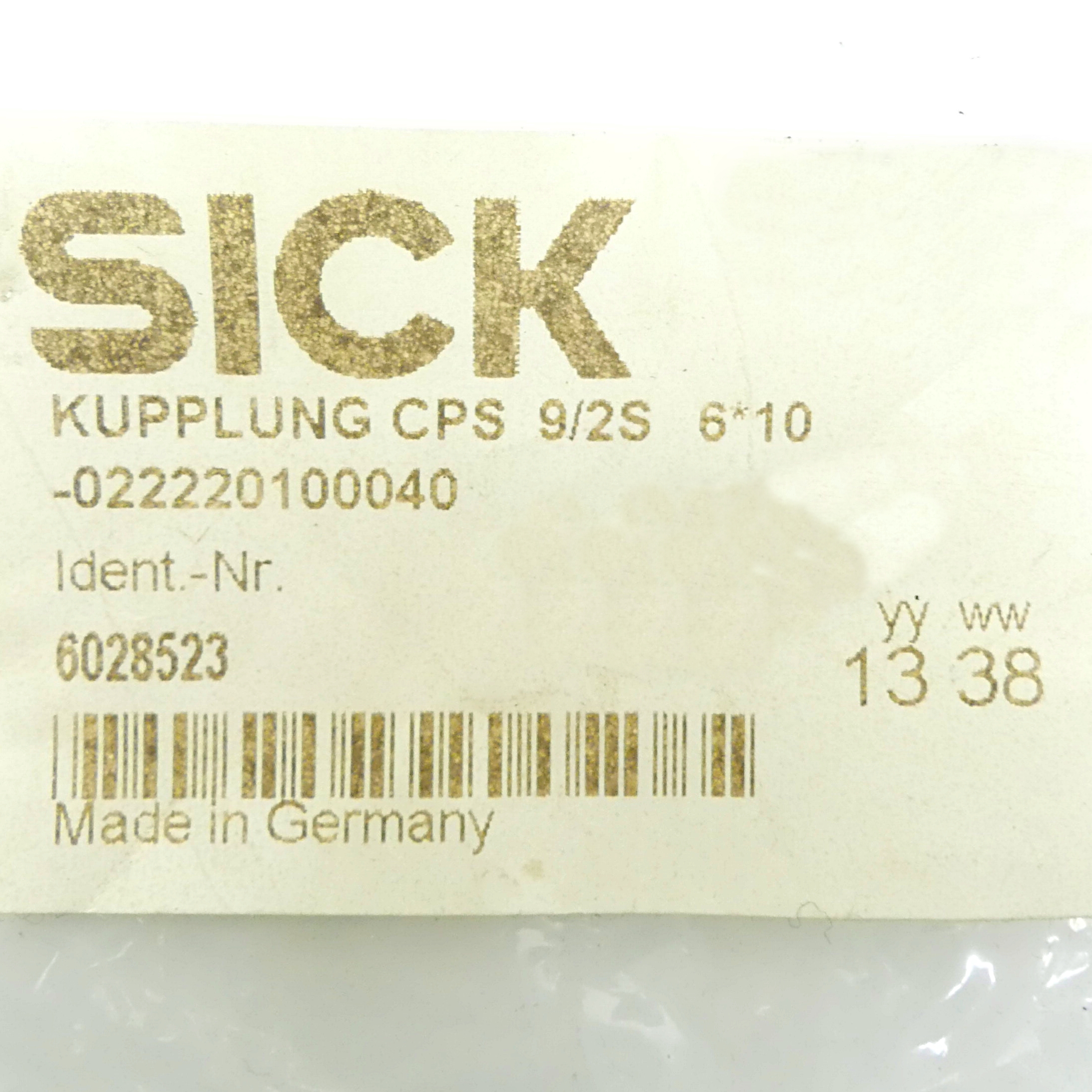 Kupplung CPS 9/2S 6*10 