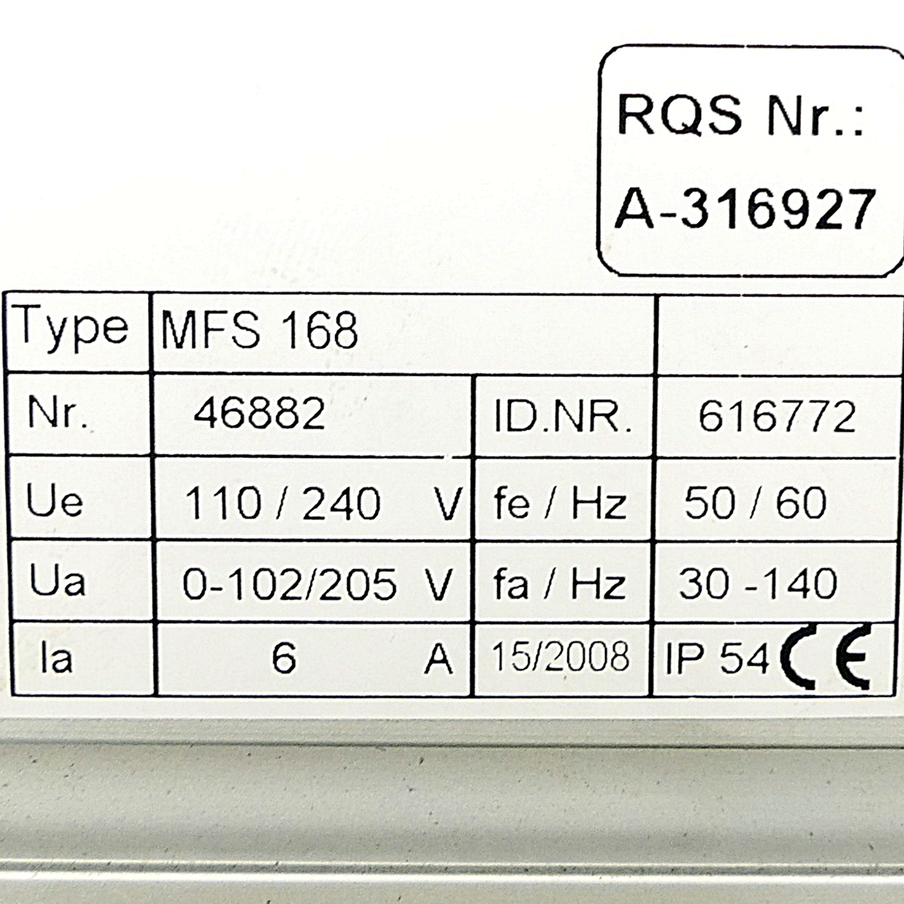 Frequency converter MFS 168