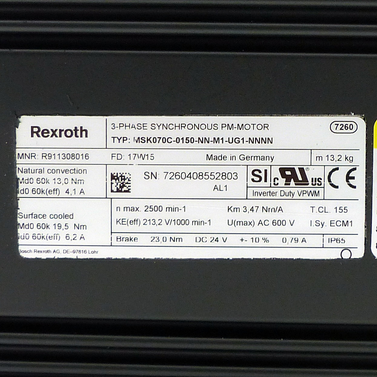 3-Phase Synchronous PM-Motor 