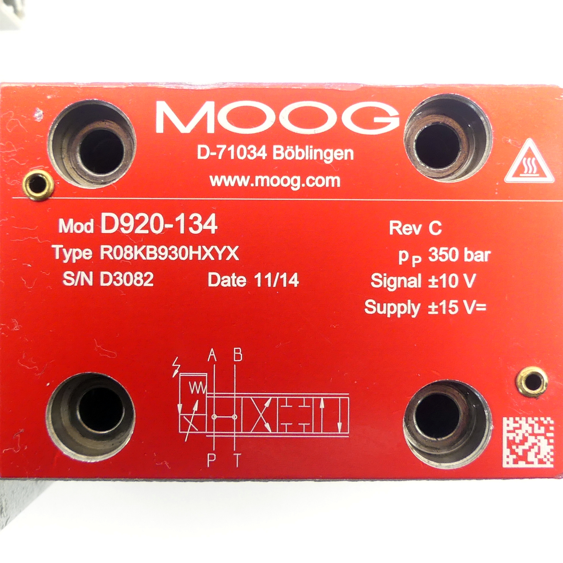 Proportional valve D920-134 Rev C
