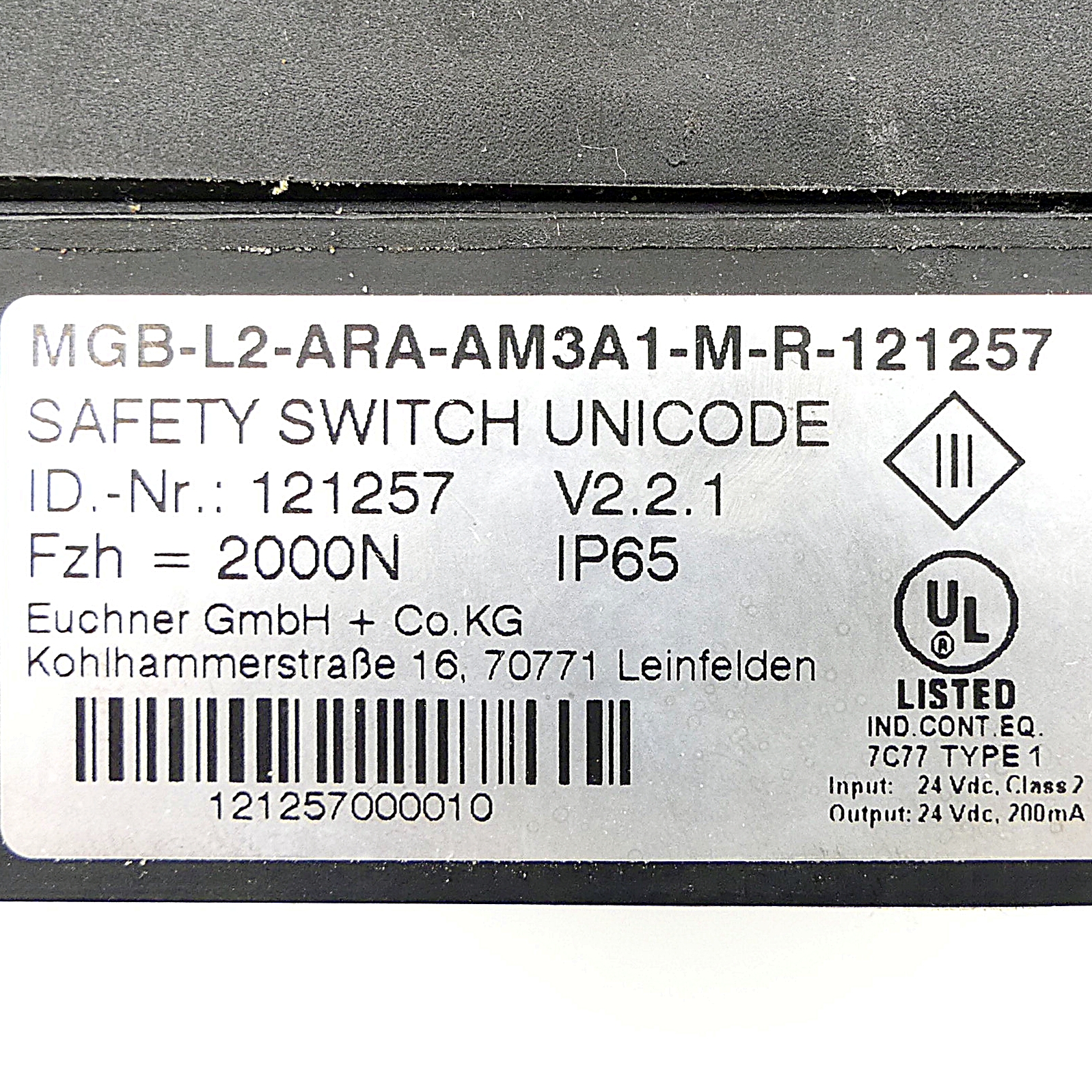 Zuhaltemodul MGB-L2-ARA-AM3A1-M-R-121257