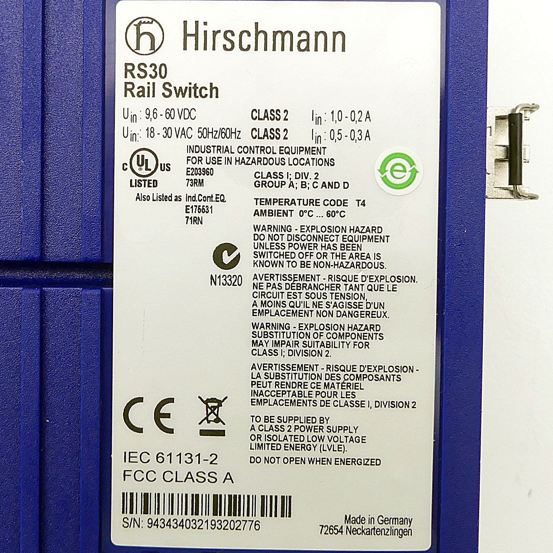 Industrieller Ethernet-Rail-Switch 