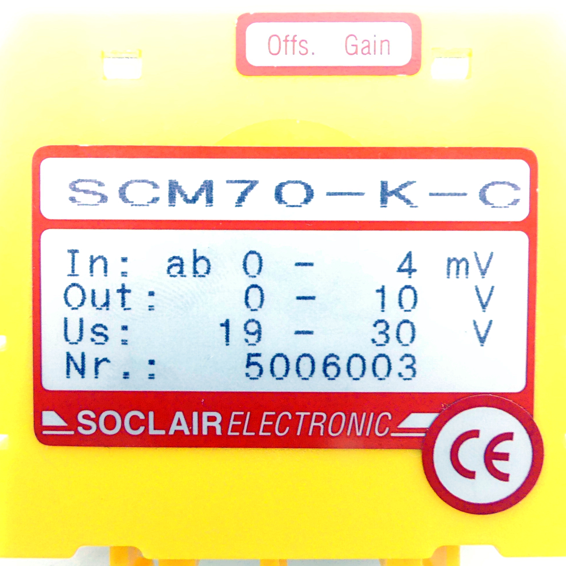 Umformer für Messbrücken SCM70-K-C 