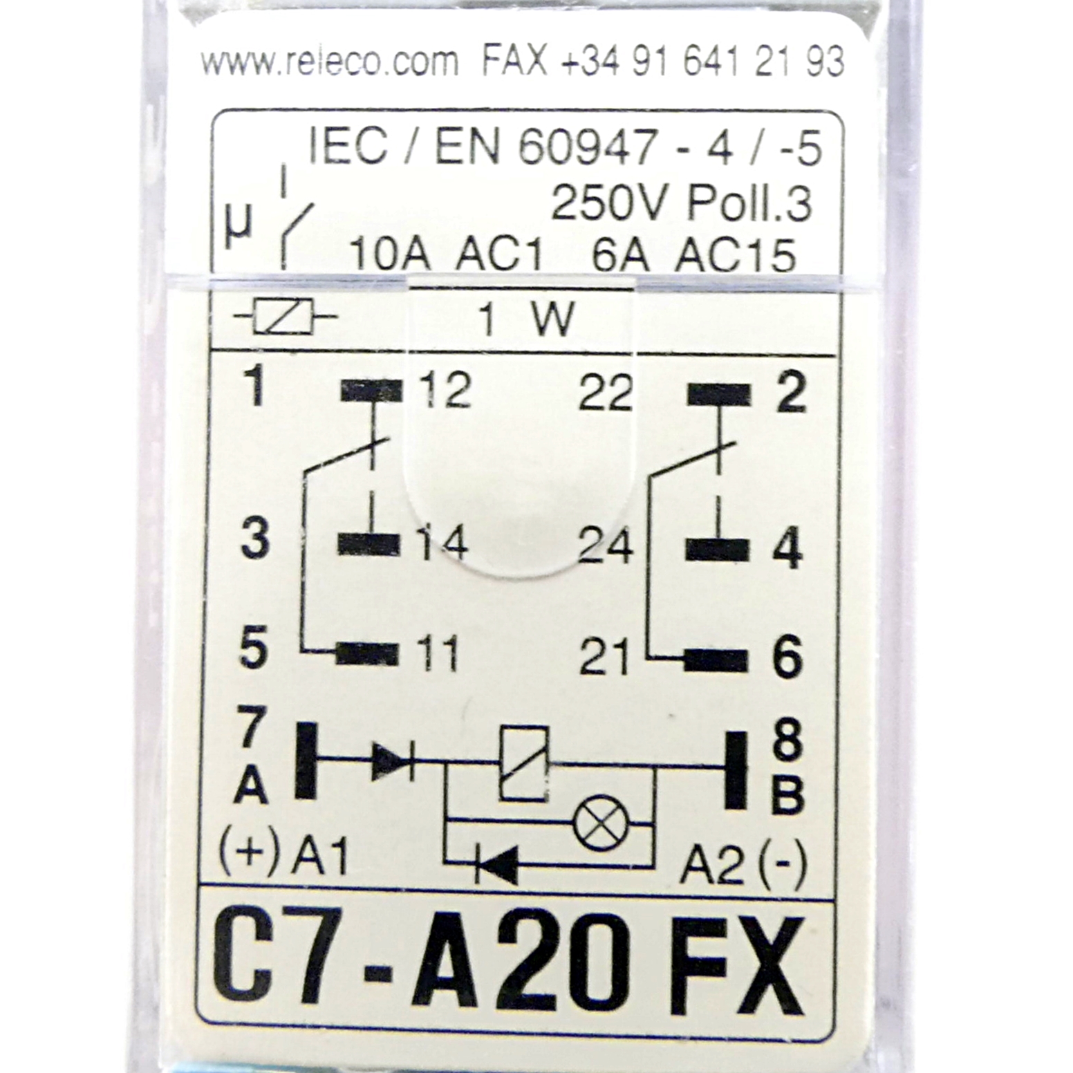 3 Stück Miniaturleistungsrelais C7-A20FX 