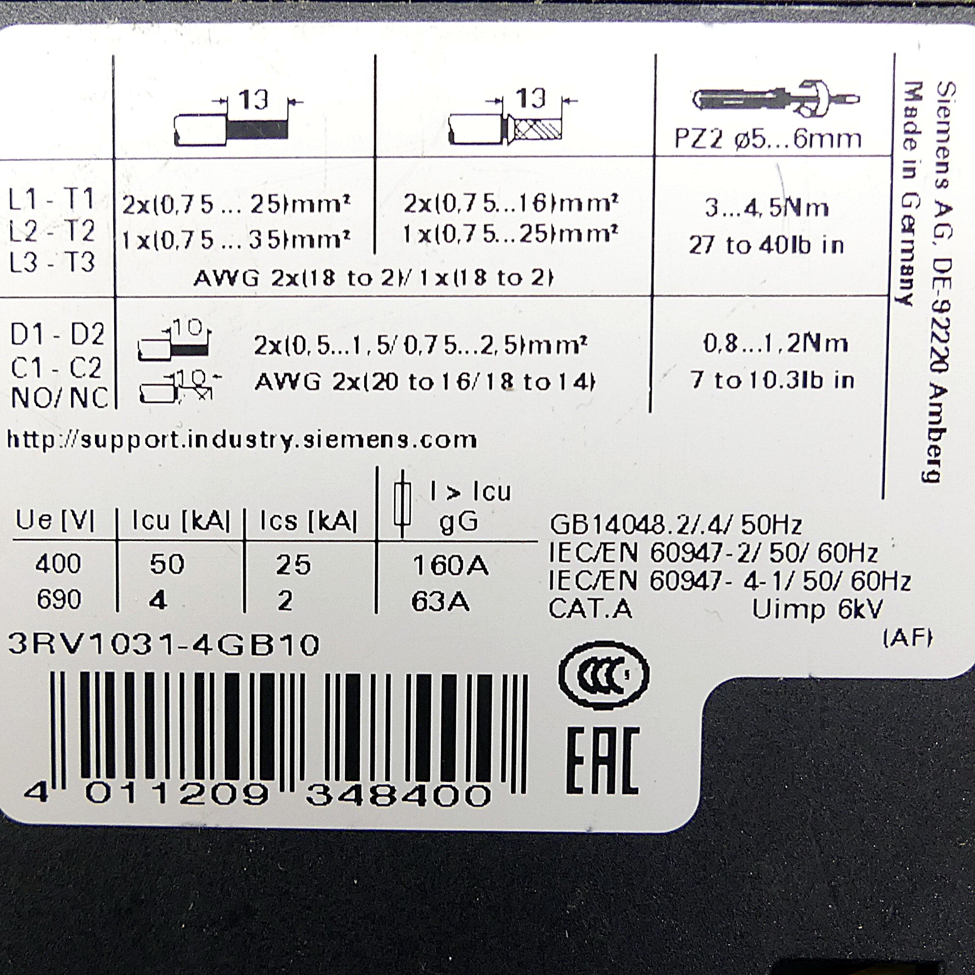 Sirius Motorschutzschalter