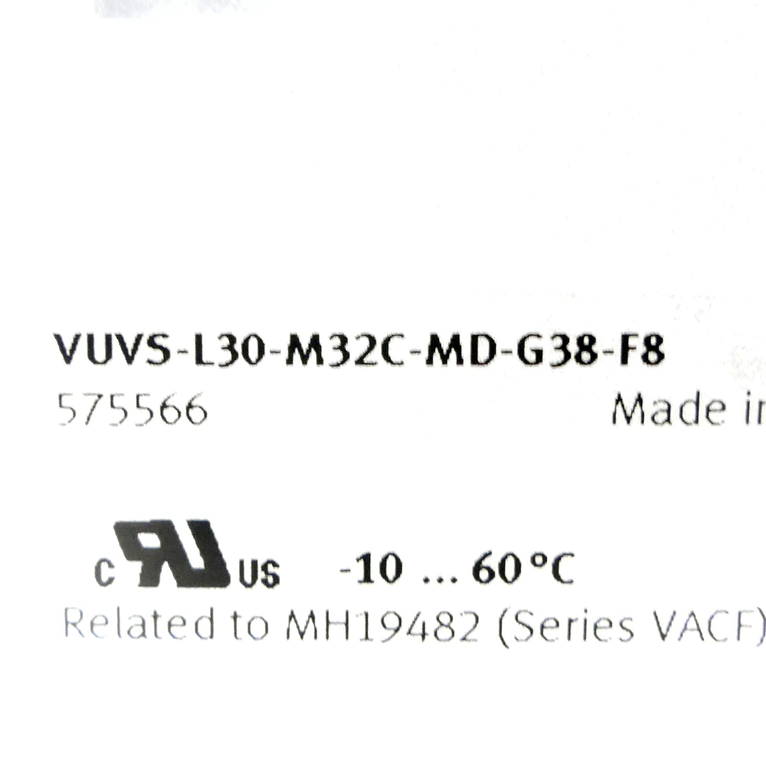Solenoid valve VUVS-L30-M32C-MD-G38-F8 