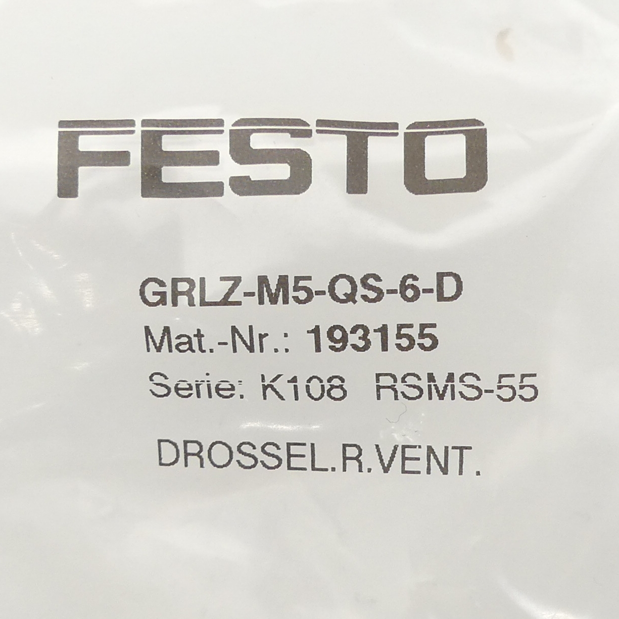 Drossel-Rückschlagventil GRLZ-M5-QS-6-D
