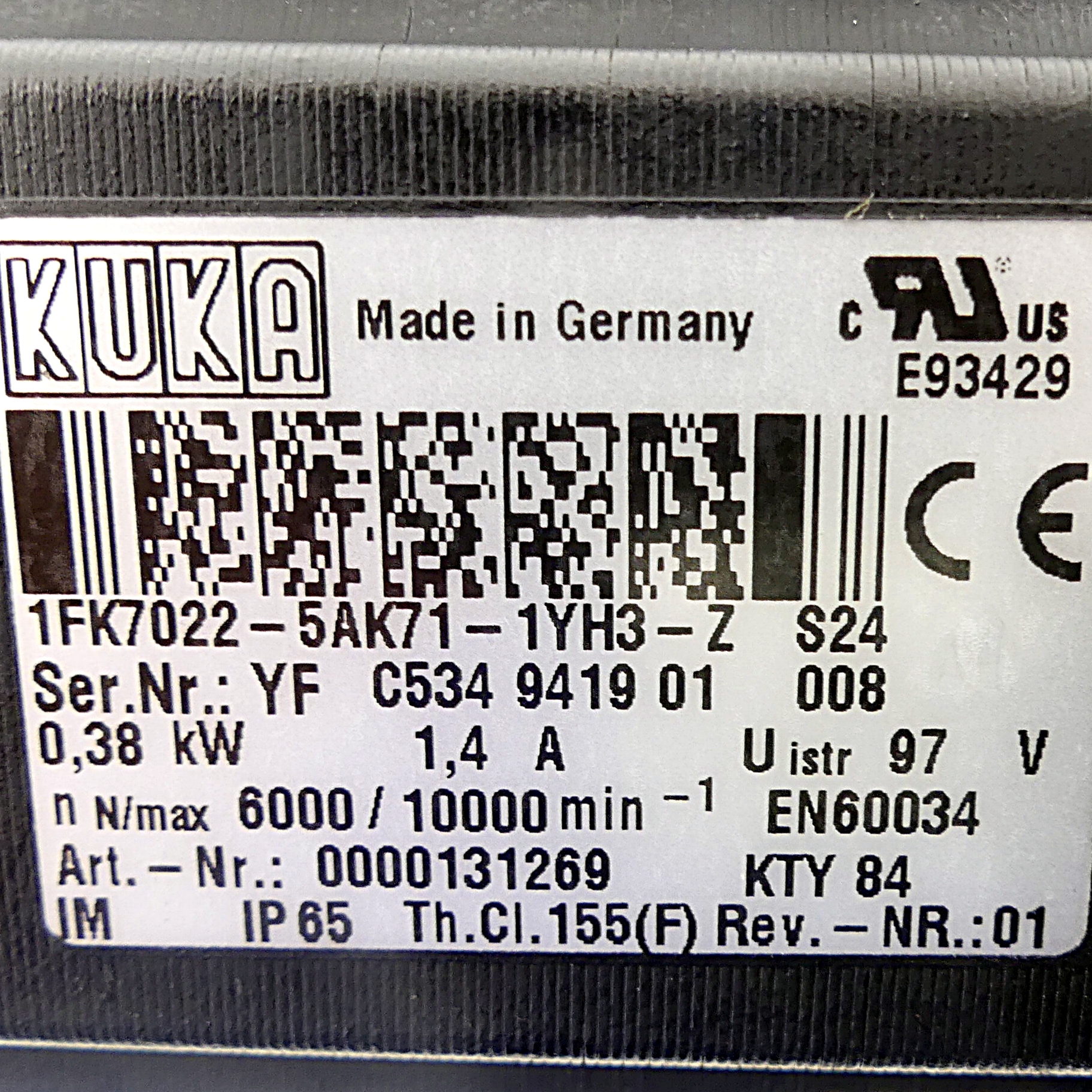 Servomotor 1FK7022-5AK71-1YH3-Z S24