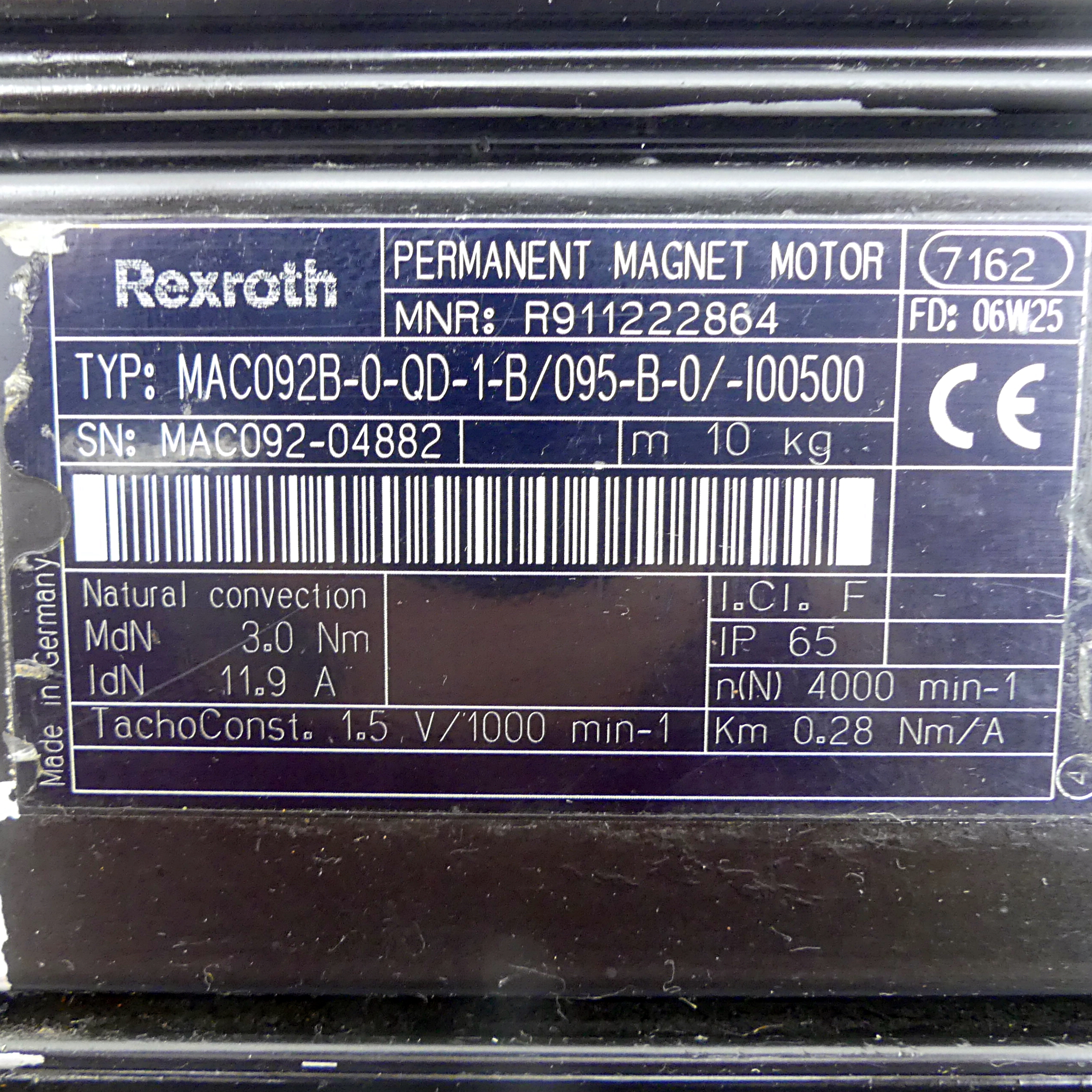 Permanent Magnet Motor MAC092B-0-QD-1-B/095-A-0/-I00500 