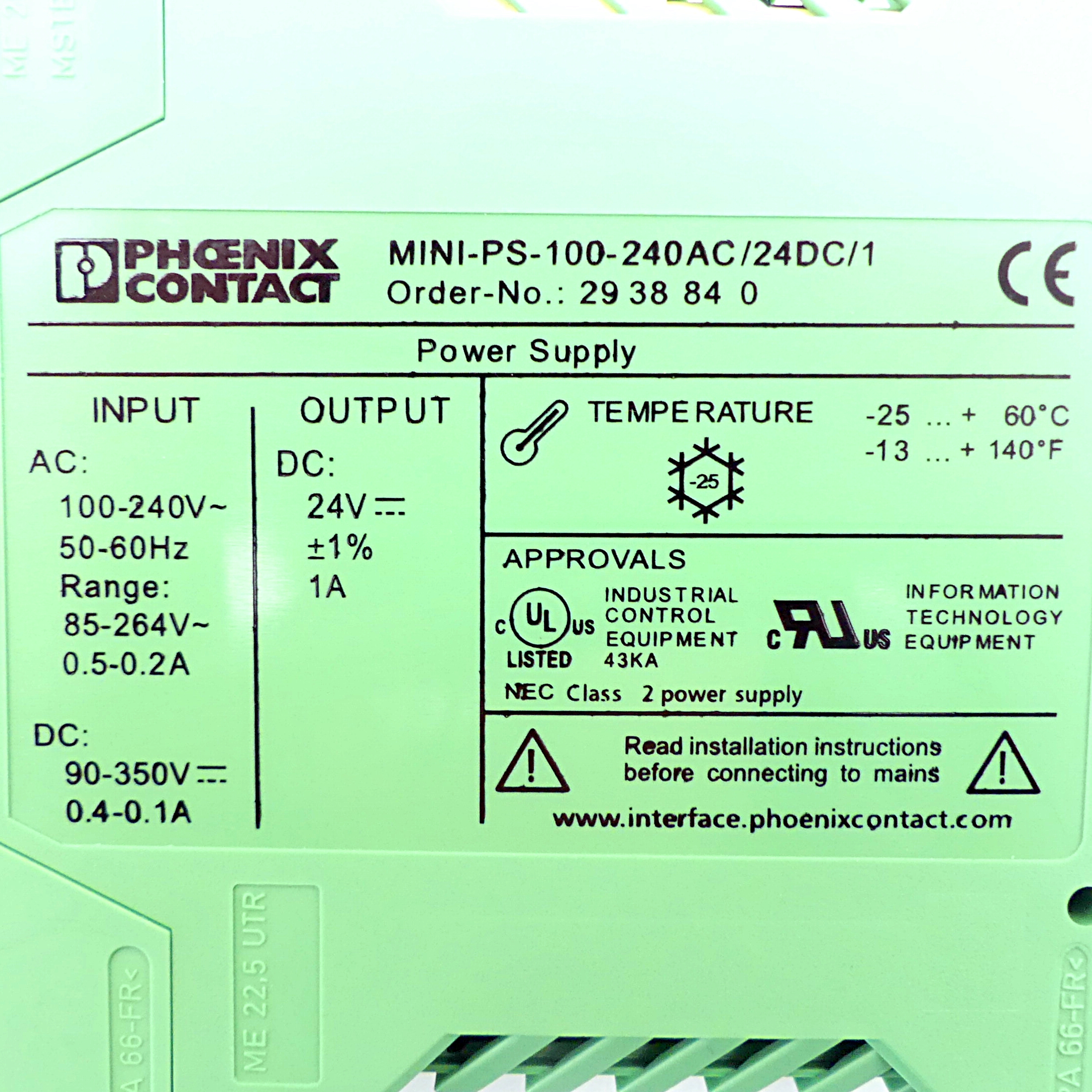 Converter MINI-PS-100-240AC/24DC/1 