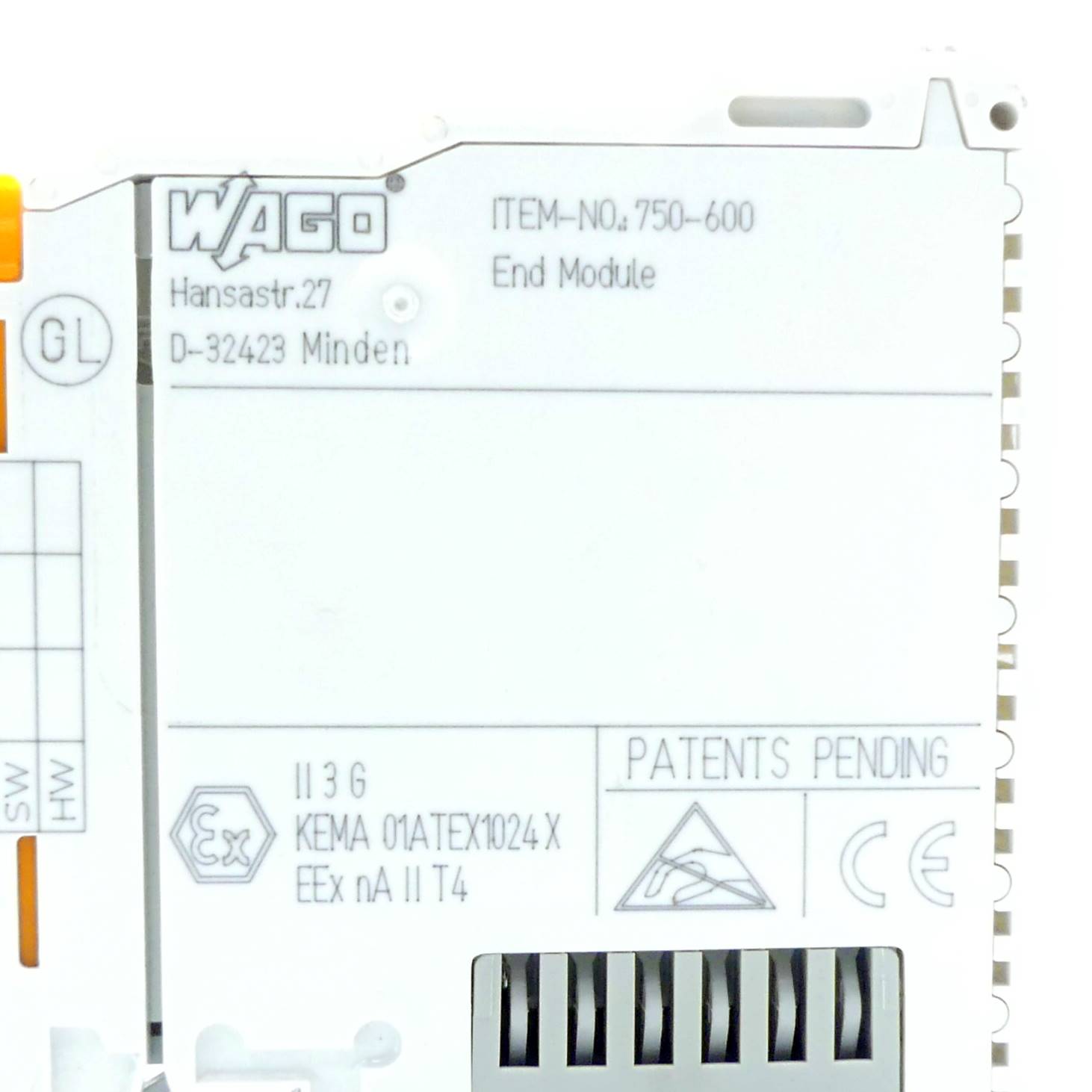 Bus end terminal 750-402 5 pieces 