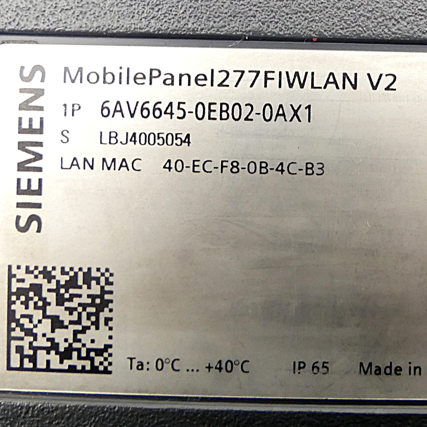 SIMATIC Mobile Panel 277F IWLAN V2