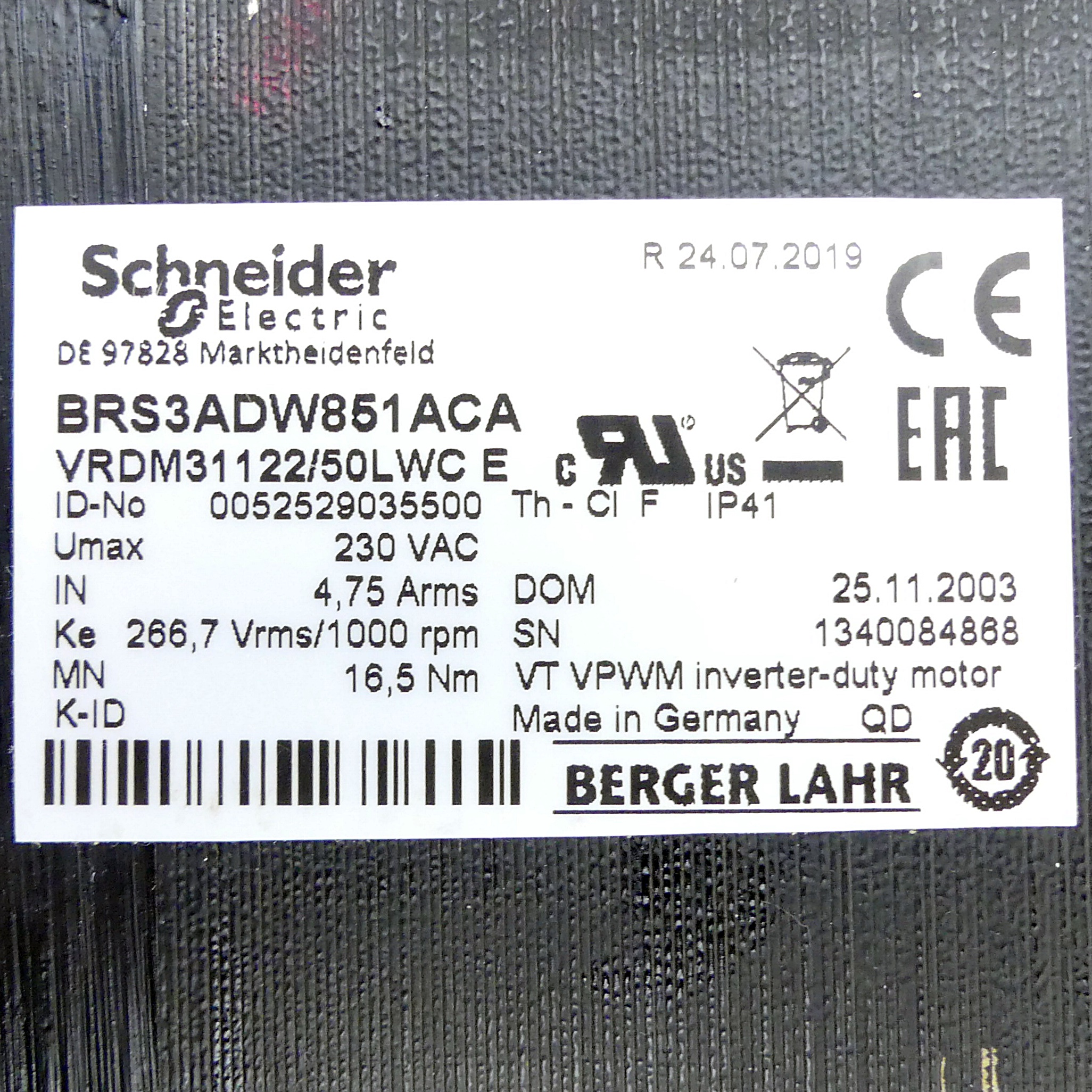 Step motor BRS3ADW851ACA 