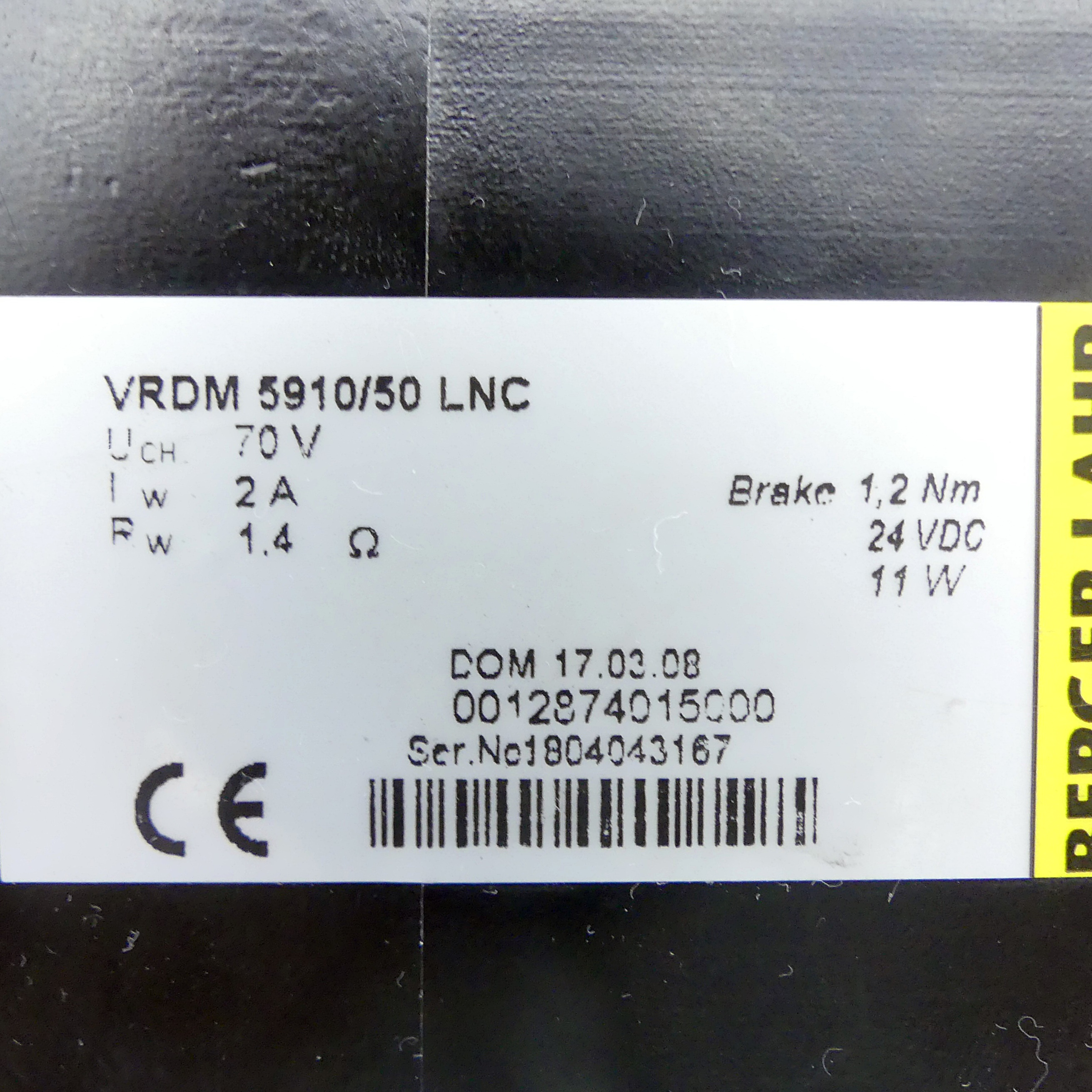 Step motor VRDM5910/50 LNC 