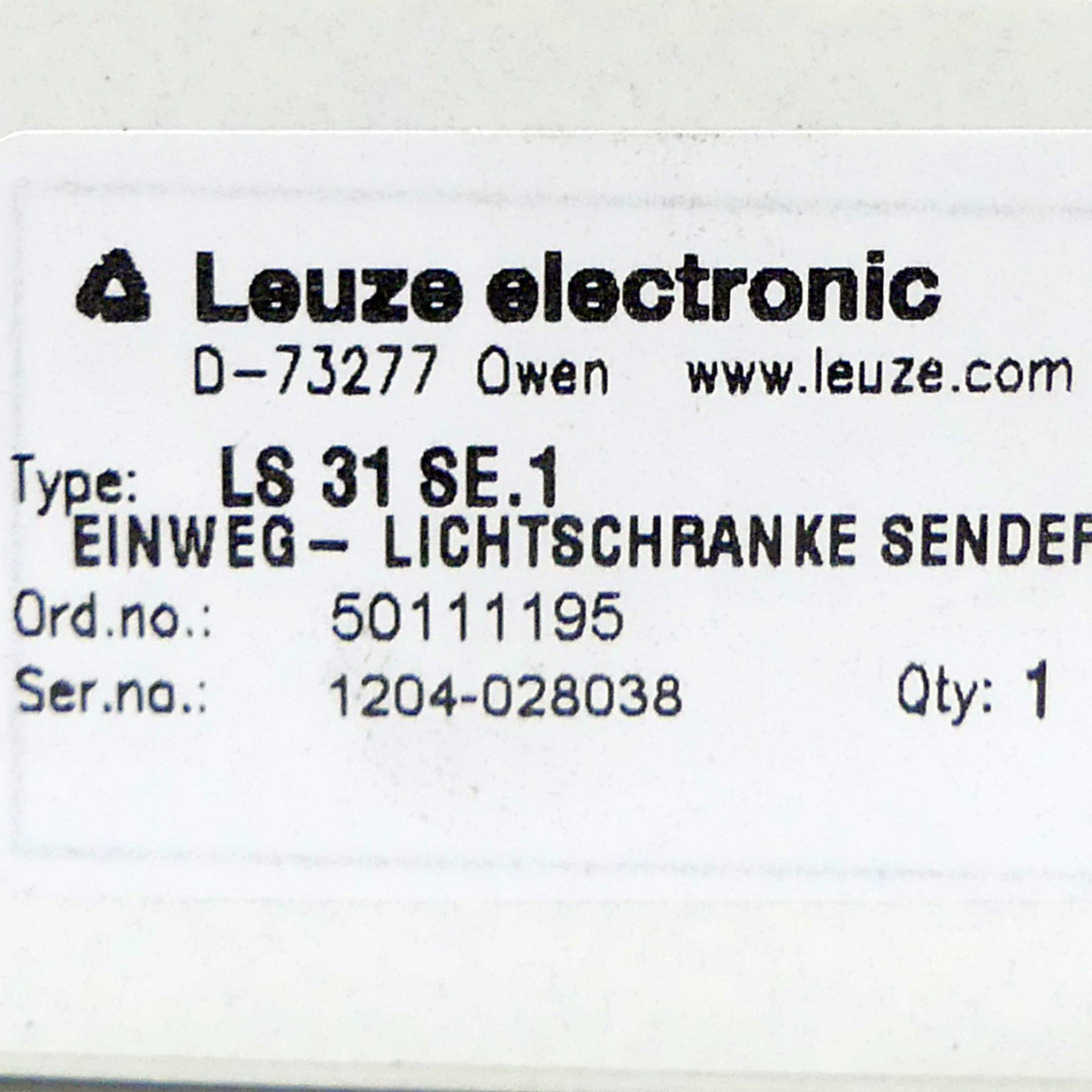 Einweg Lichtschranken Sender 