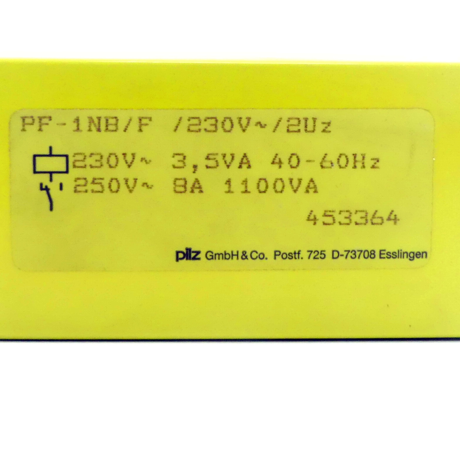 Sicherheitsrelais PF-1NB/F von 0,04 bis 3s 