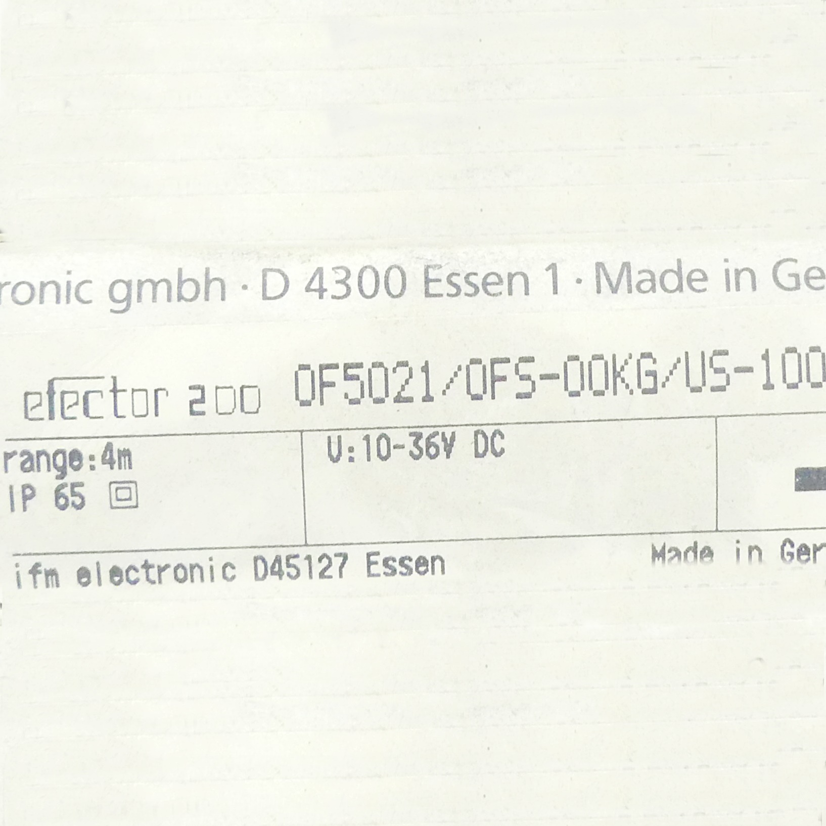 Ultrasonic 0F5021/0FS-00KG/US-100 
