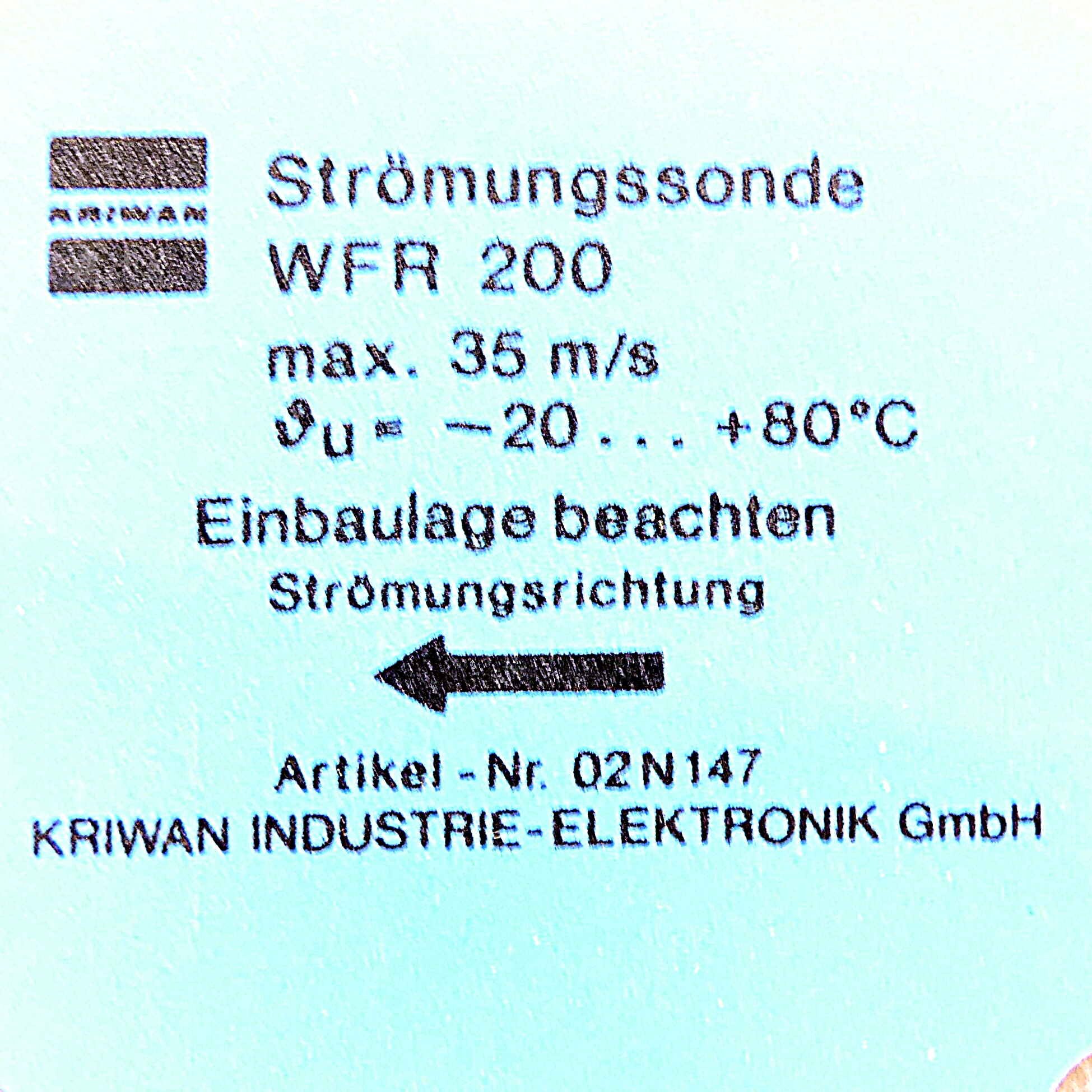 Strömungssonde und Luftstromwächter