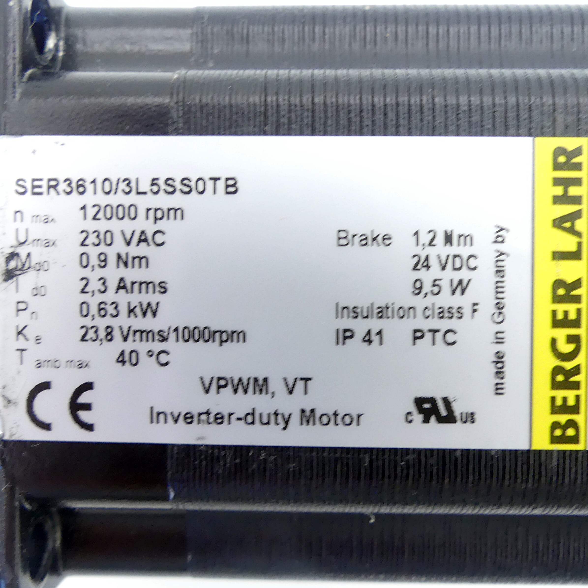 AC-Servomotor mit Bremse SER3610/3L5SS0TB Gebraucht