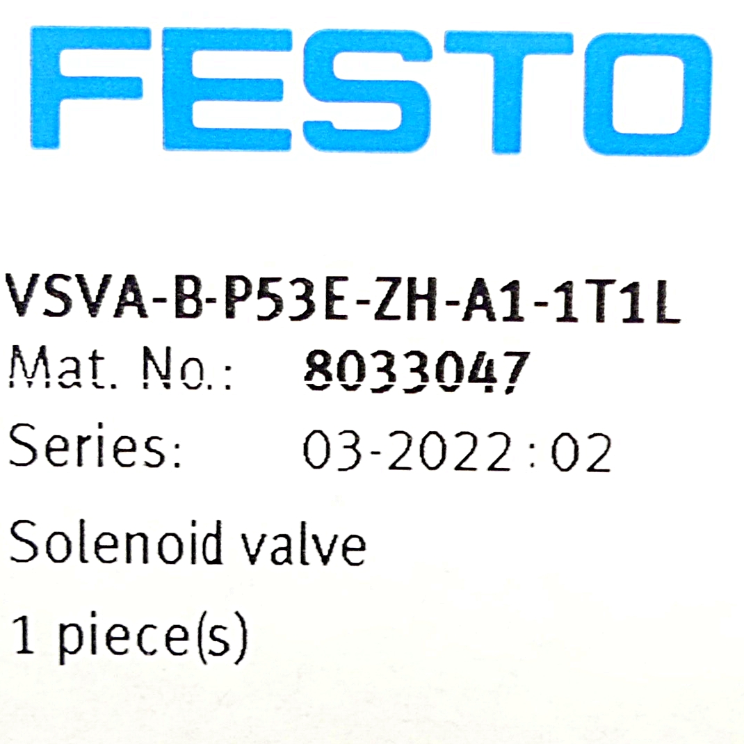 solenoid valve VSVA-B-P53E-ZH-A1-1T1L