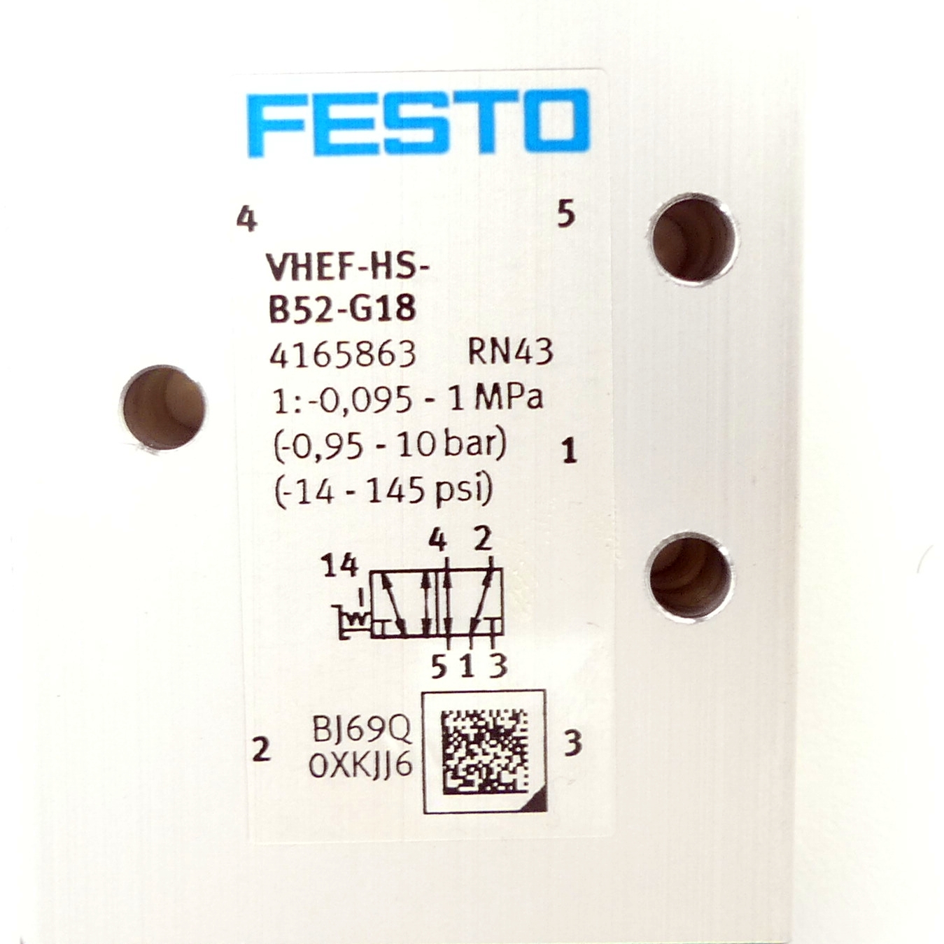 Hand-lever valve VHEF-HS-B52-G18