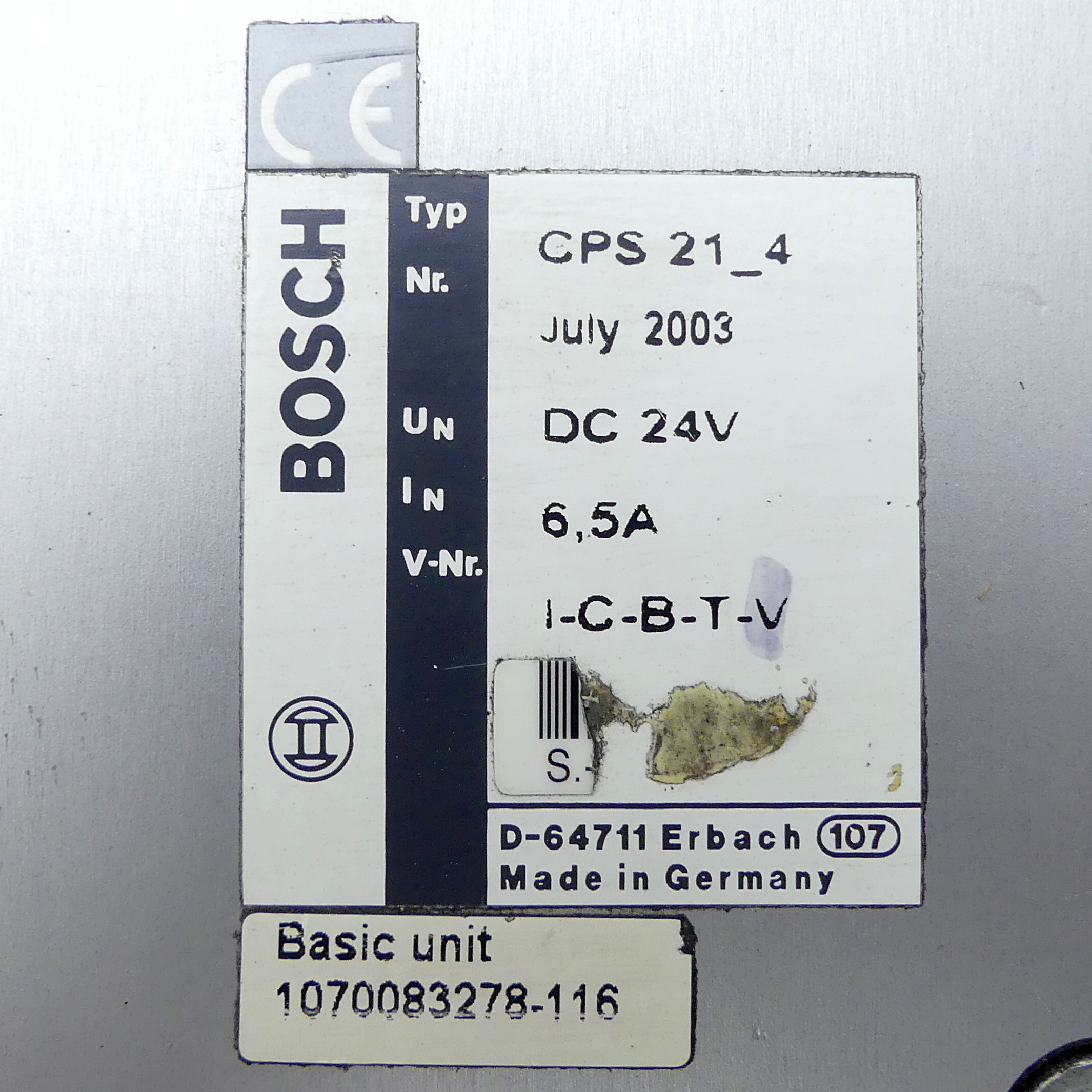 Operator panel CPS21_4 