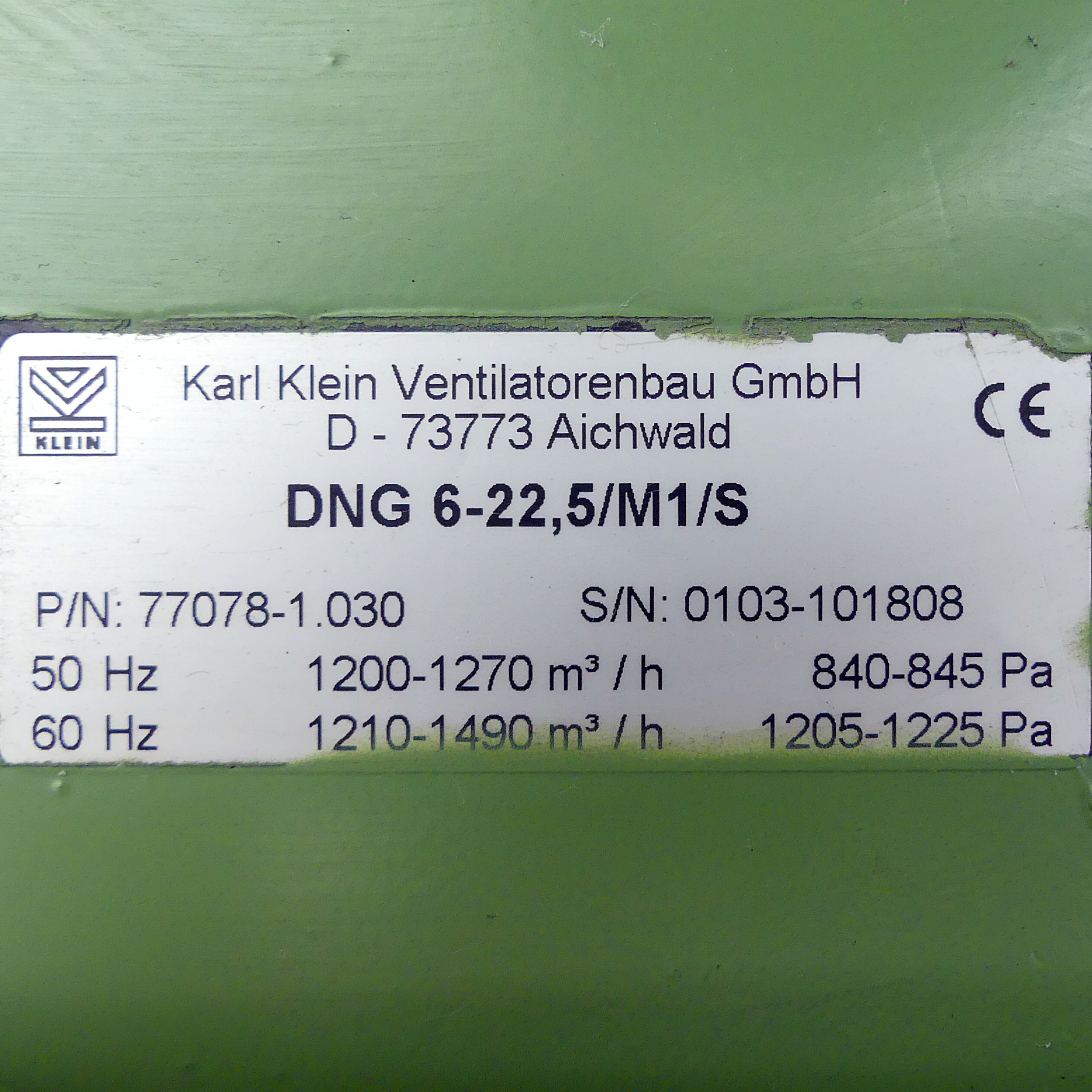 Ventilator mit Motor DNG 6-22,5/M1/S 