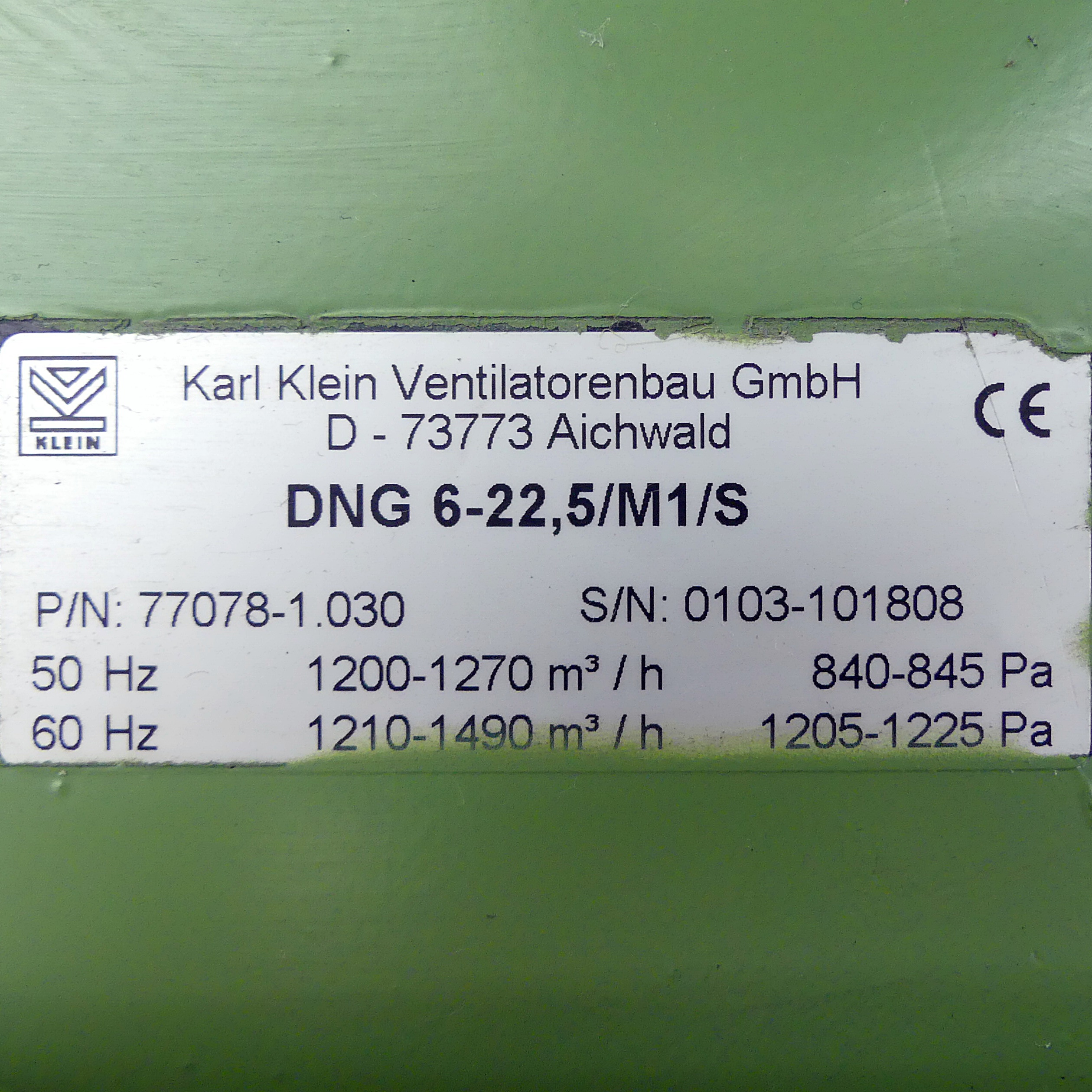 Ventilator with motor DNG 6-22,5/M1/S