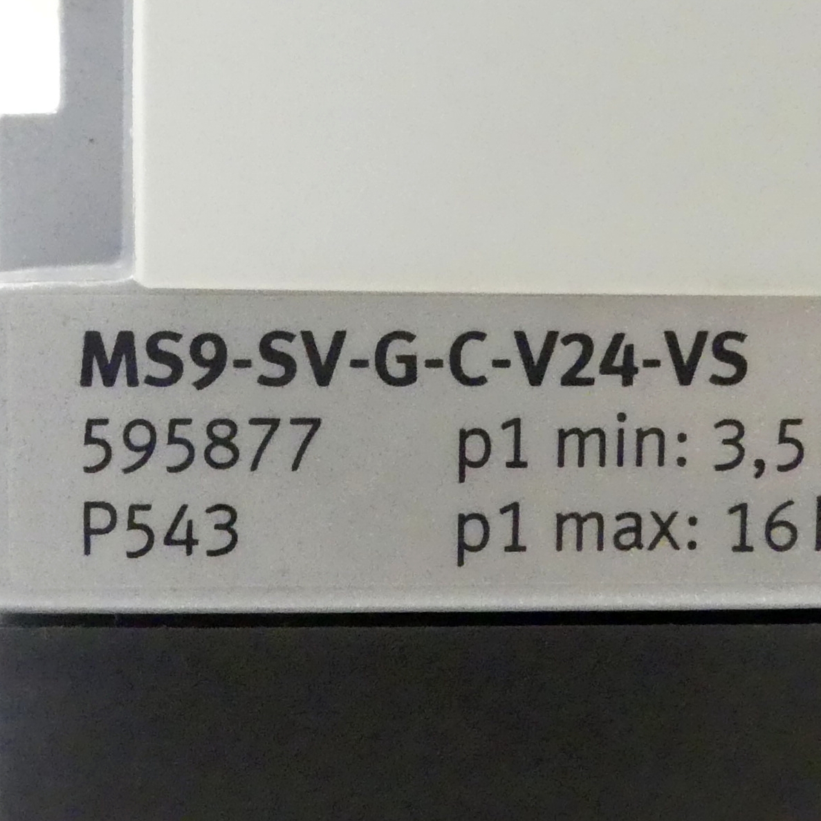 Druckaufbau- und Entlüftungsventil MS9-SV-G-C-V24-VS