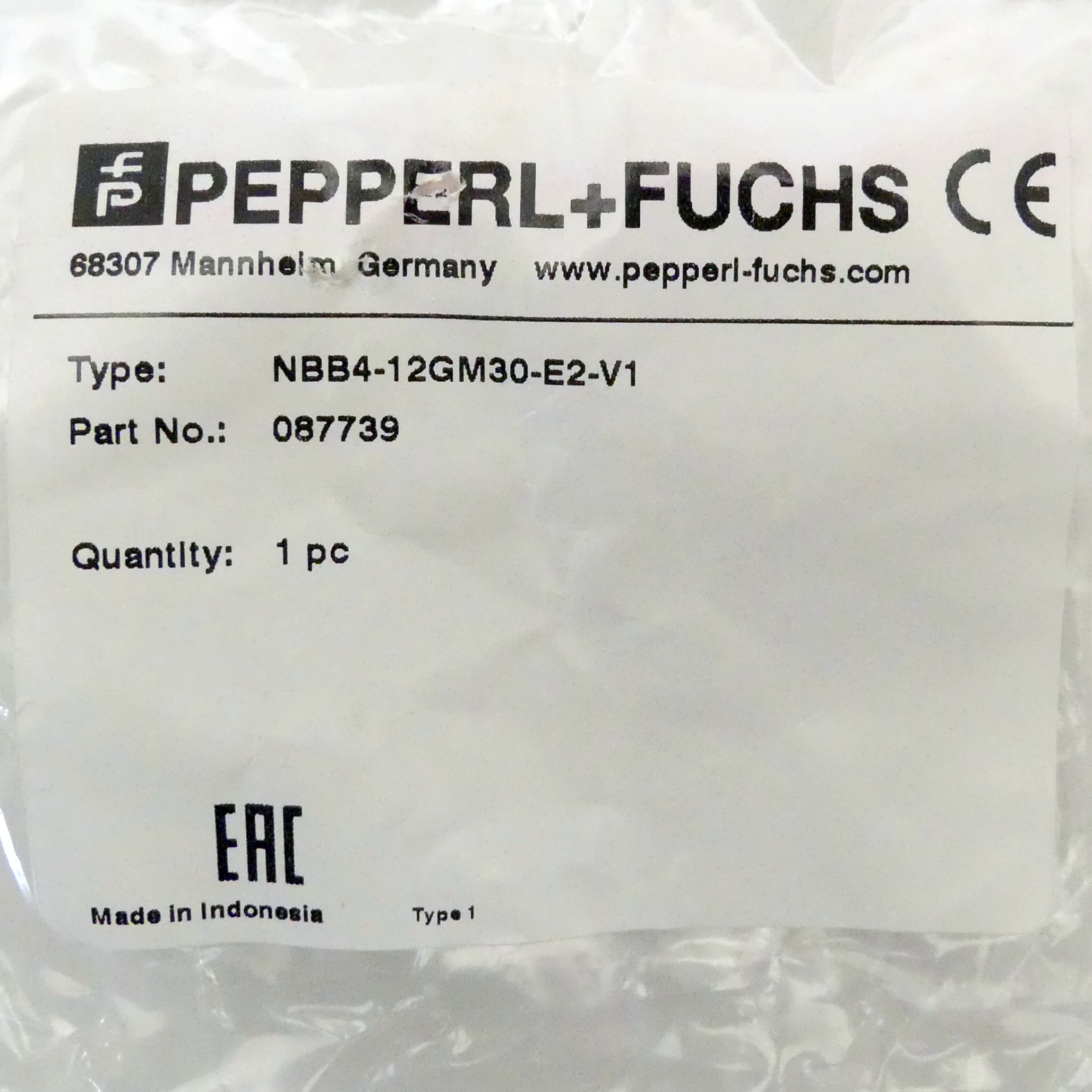 Näherungssensor Induktiv NBB4-12GM30-E2-V1 