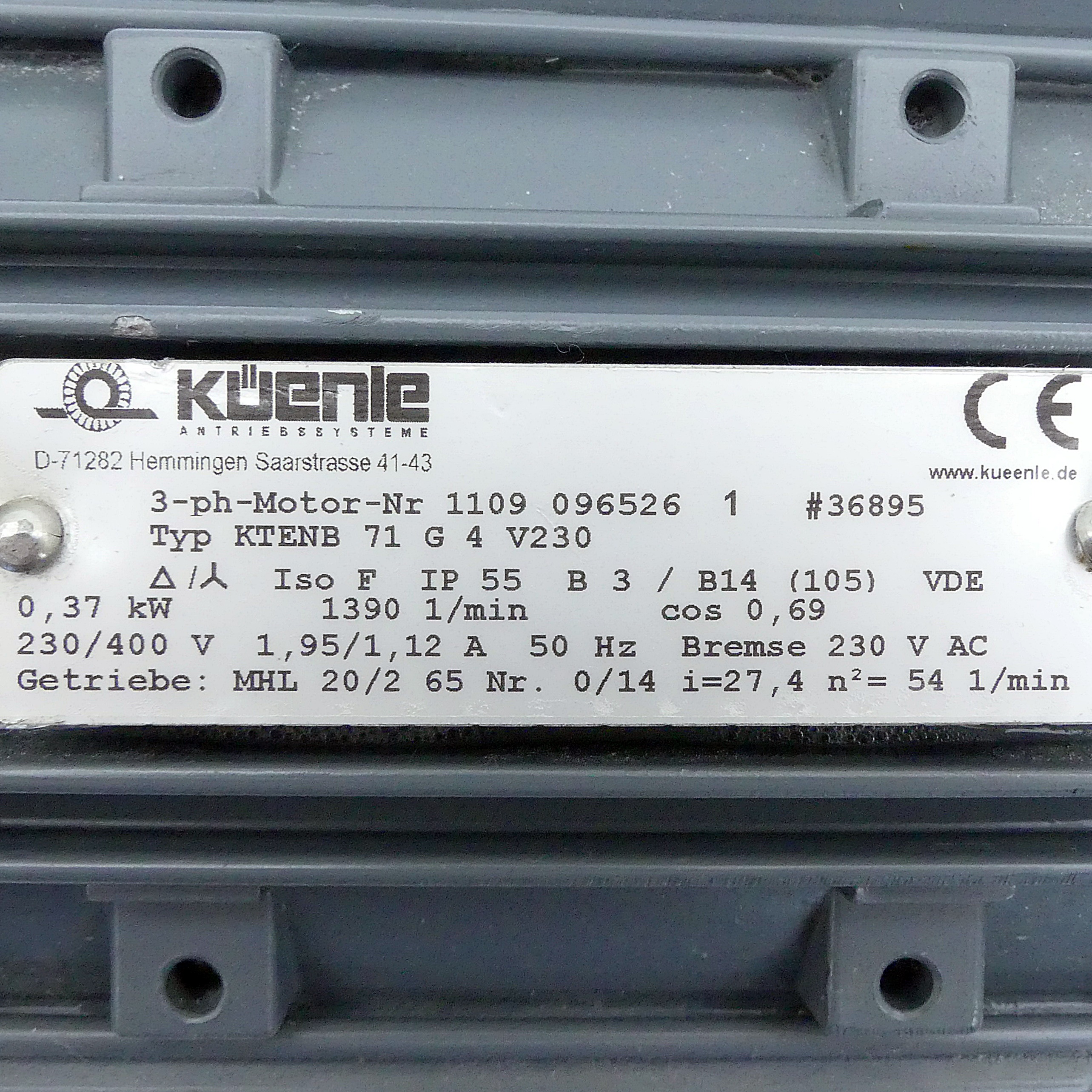 gear motor KTENB 71 G 4 V230 