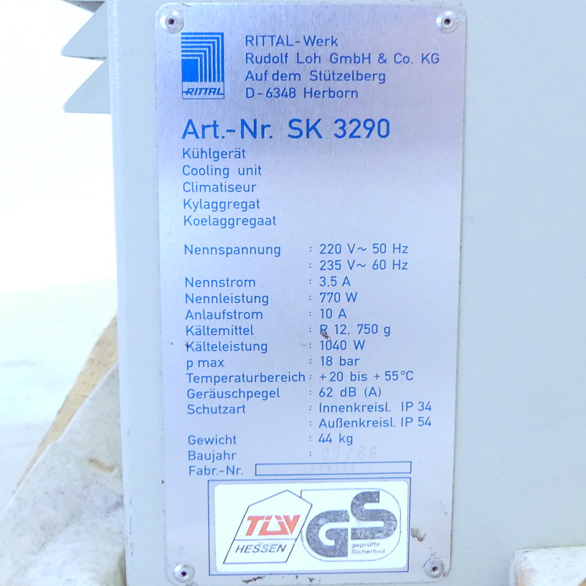 cooling unit SK 3290 