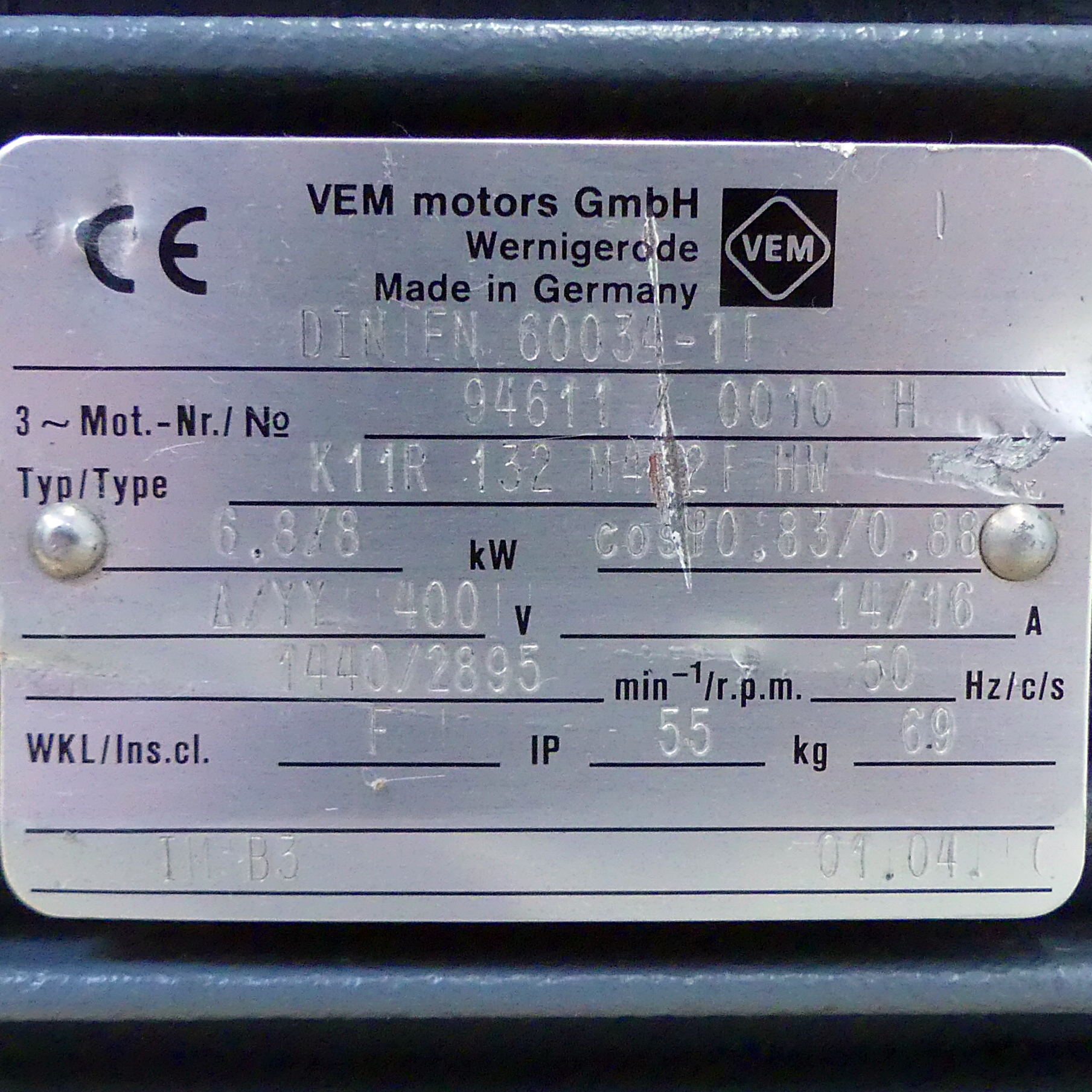 Drehstrommotor DINTEN 60034-1F