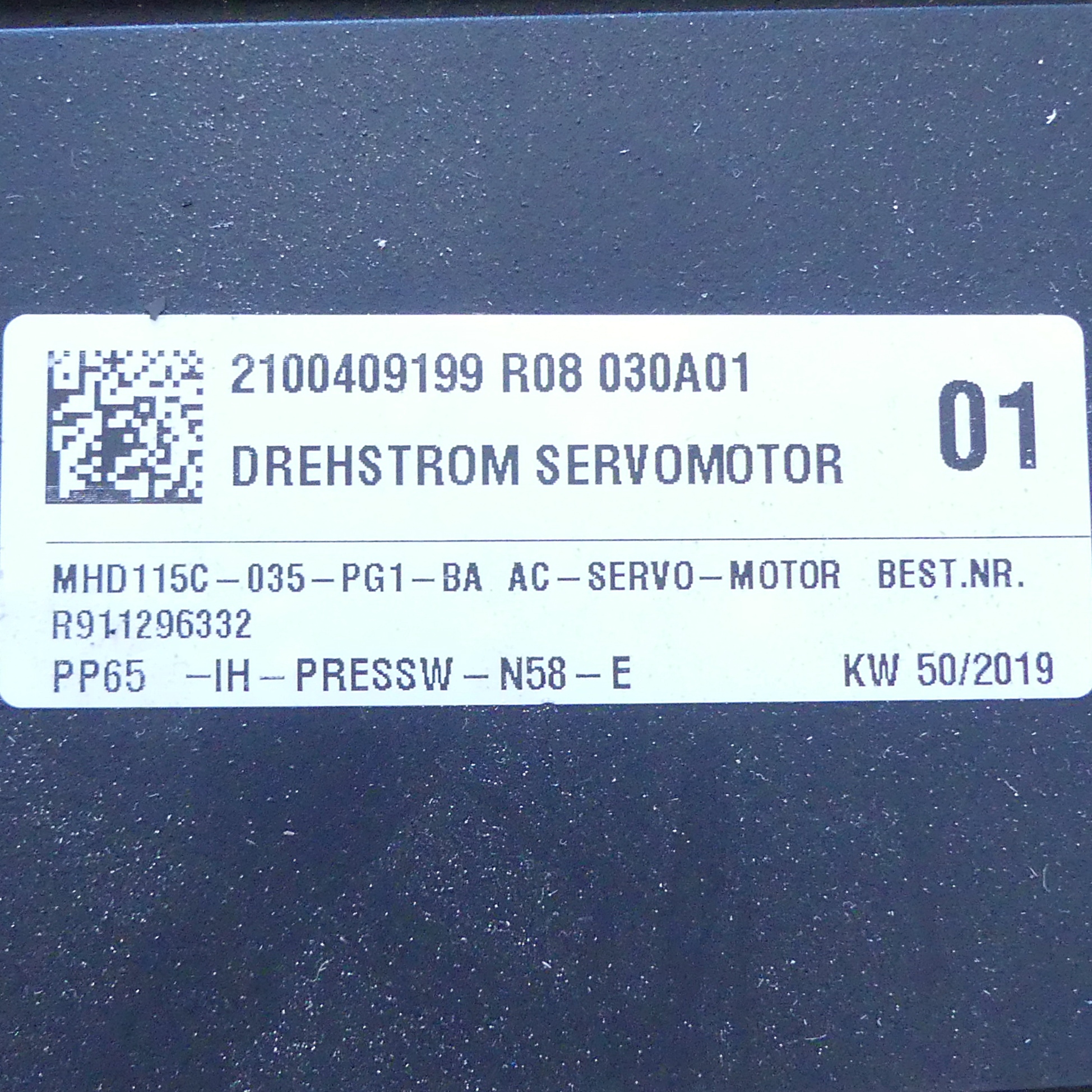 Drehstrom Servomotor MHD115C-035-PG1-BA 