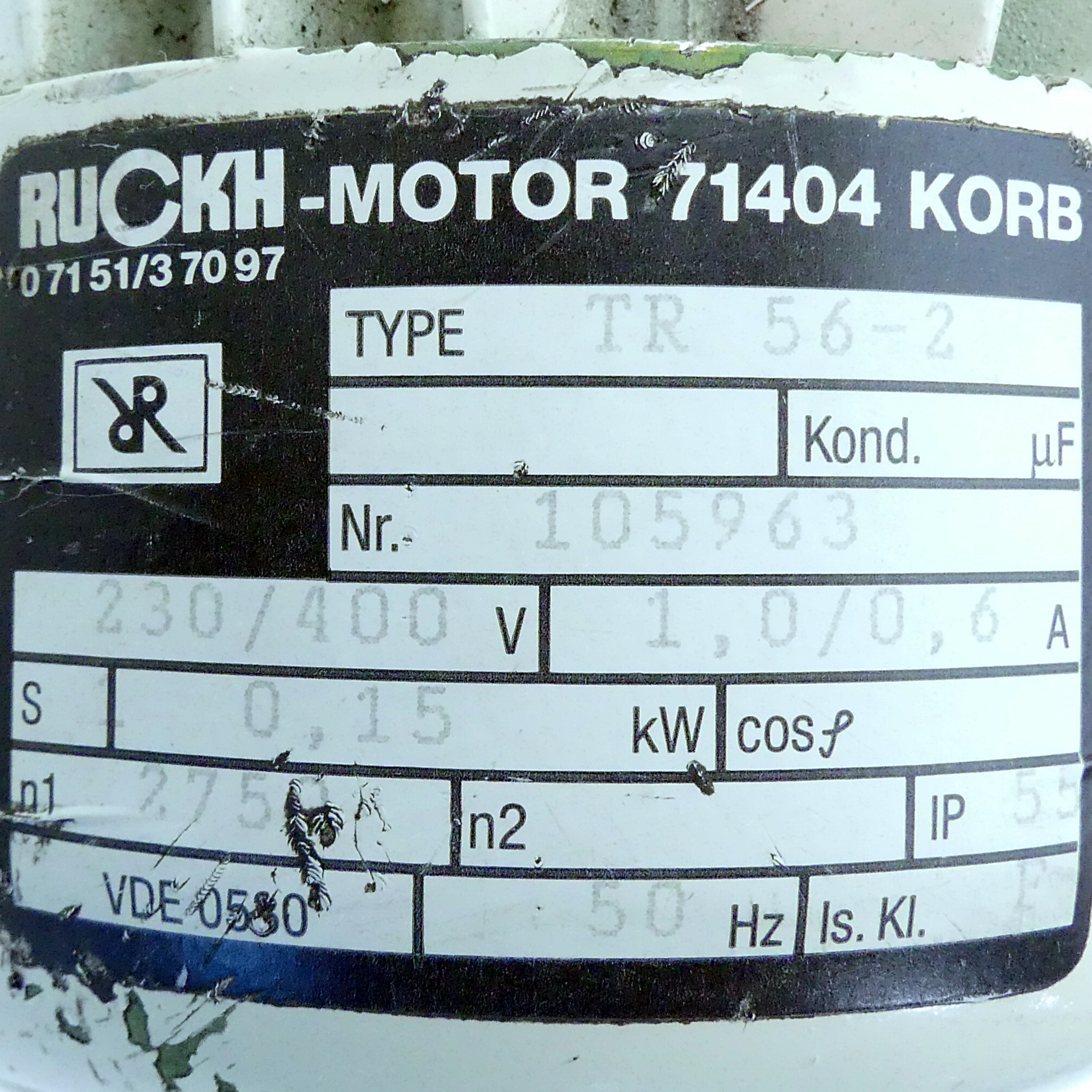 gear motor TR 56-2 + 30-10860/15 