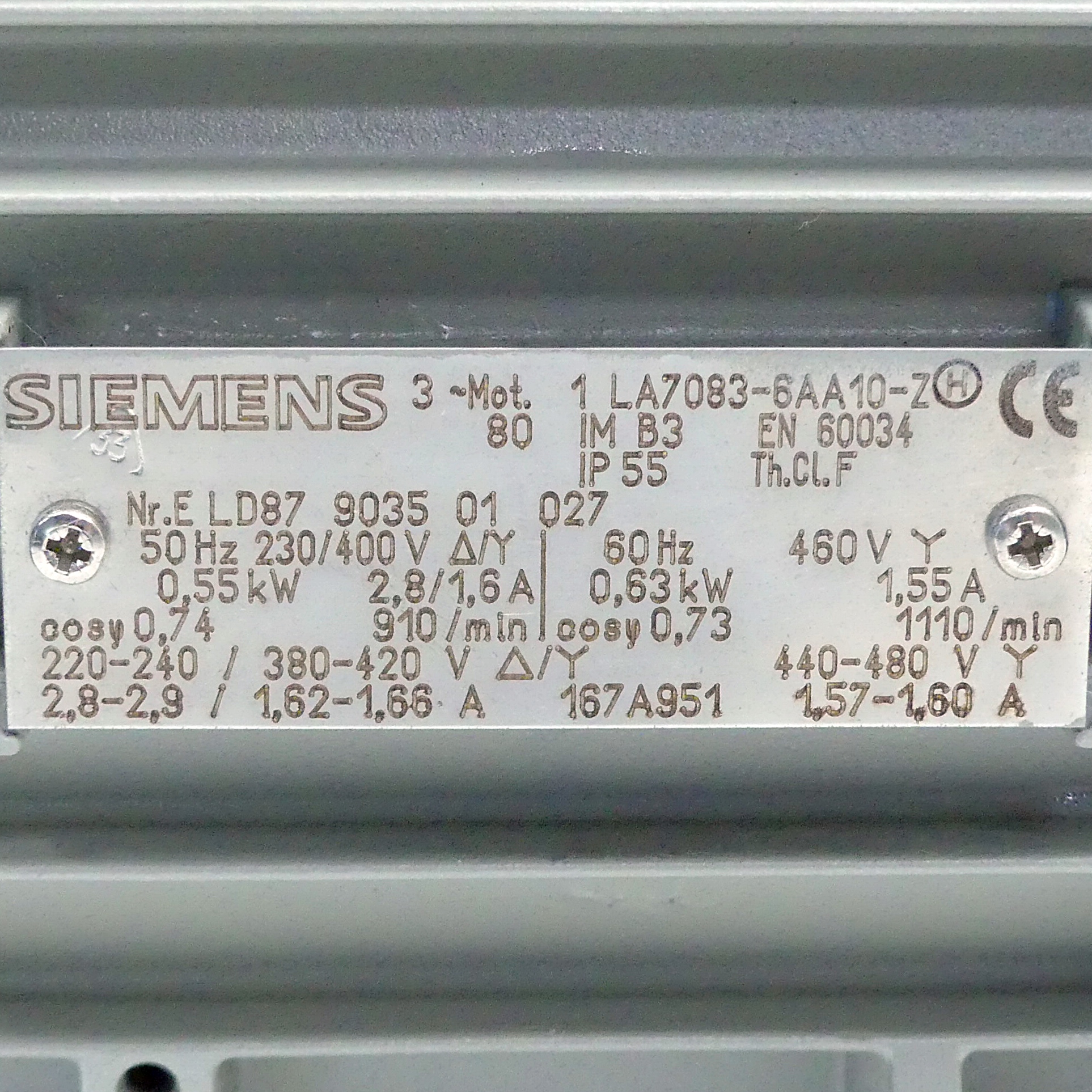 three-phase motor 1 LA7083-6AA10-Z 