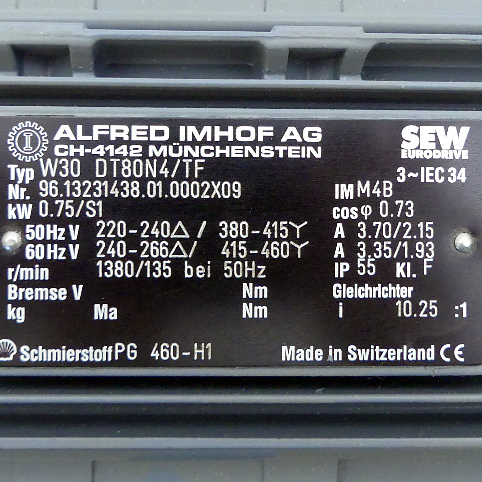 Getriebemotor W30 DT80N4/TF 