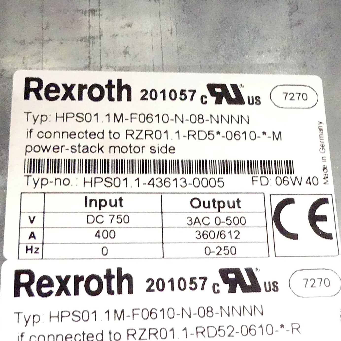 power element HPS01.1M-F0610-N-08-NNNN 