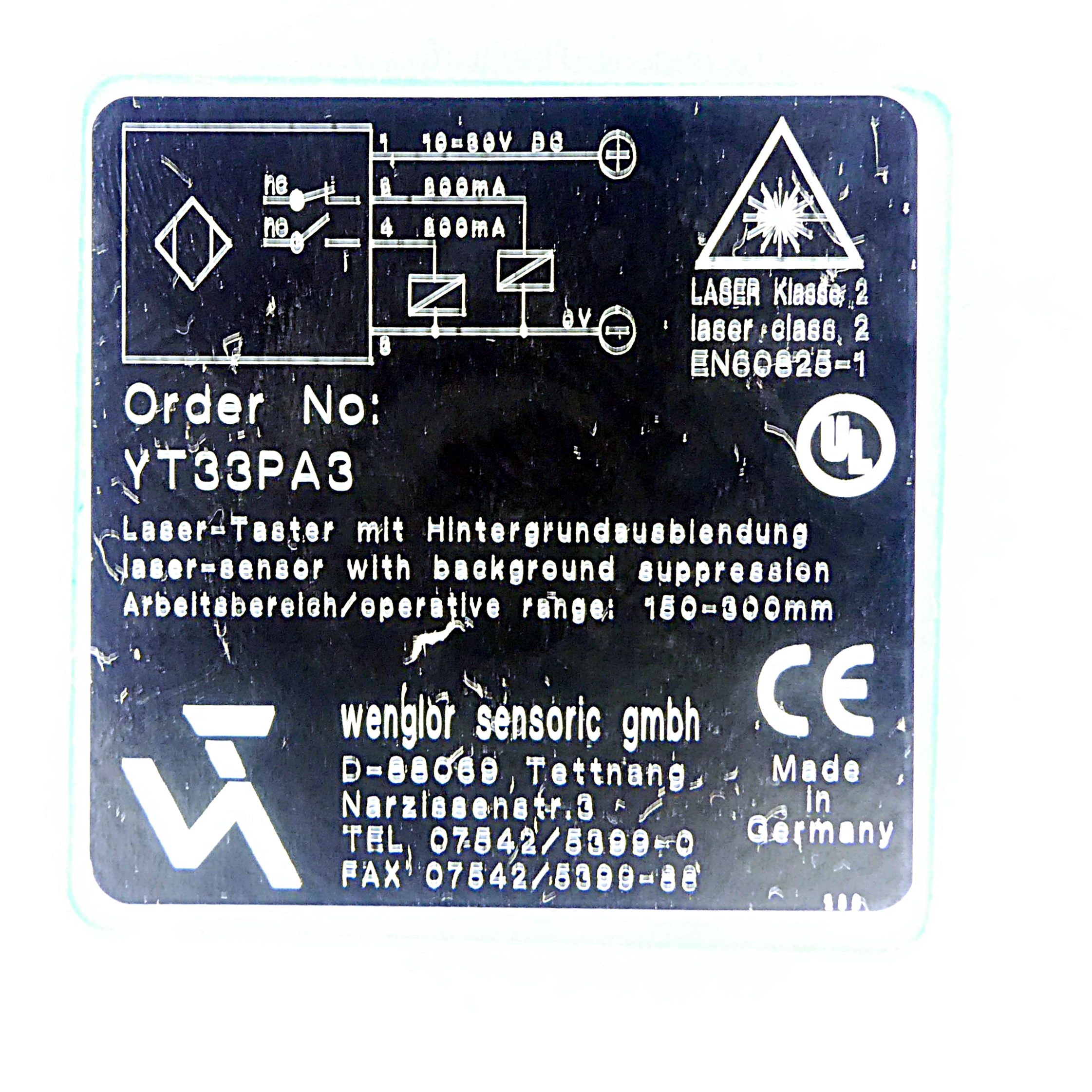 Laser sensor YT33PA3 