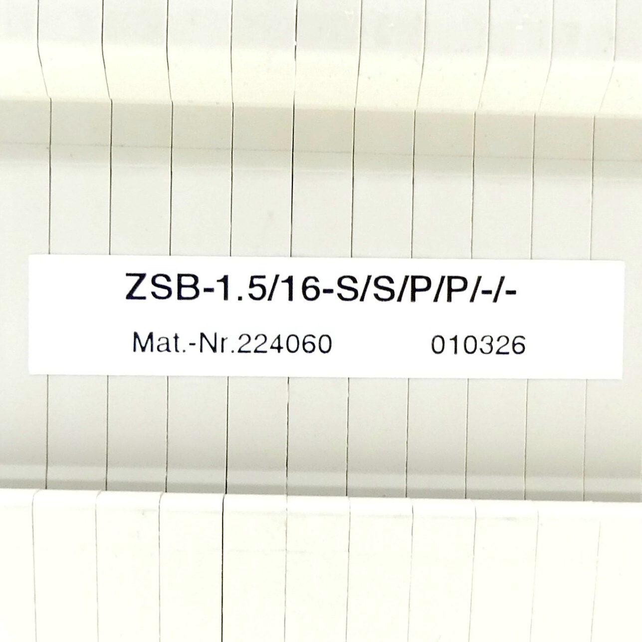 Base terminal block ZSB-1.5/16-S/S/P/P/-/- 