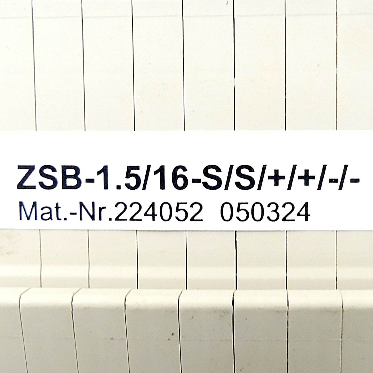 Base terminal block ZSB-1.5/16-S/S/+/+/-/- 
