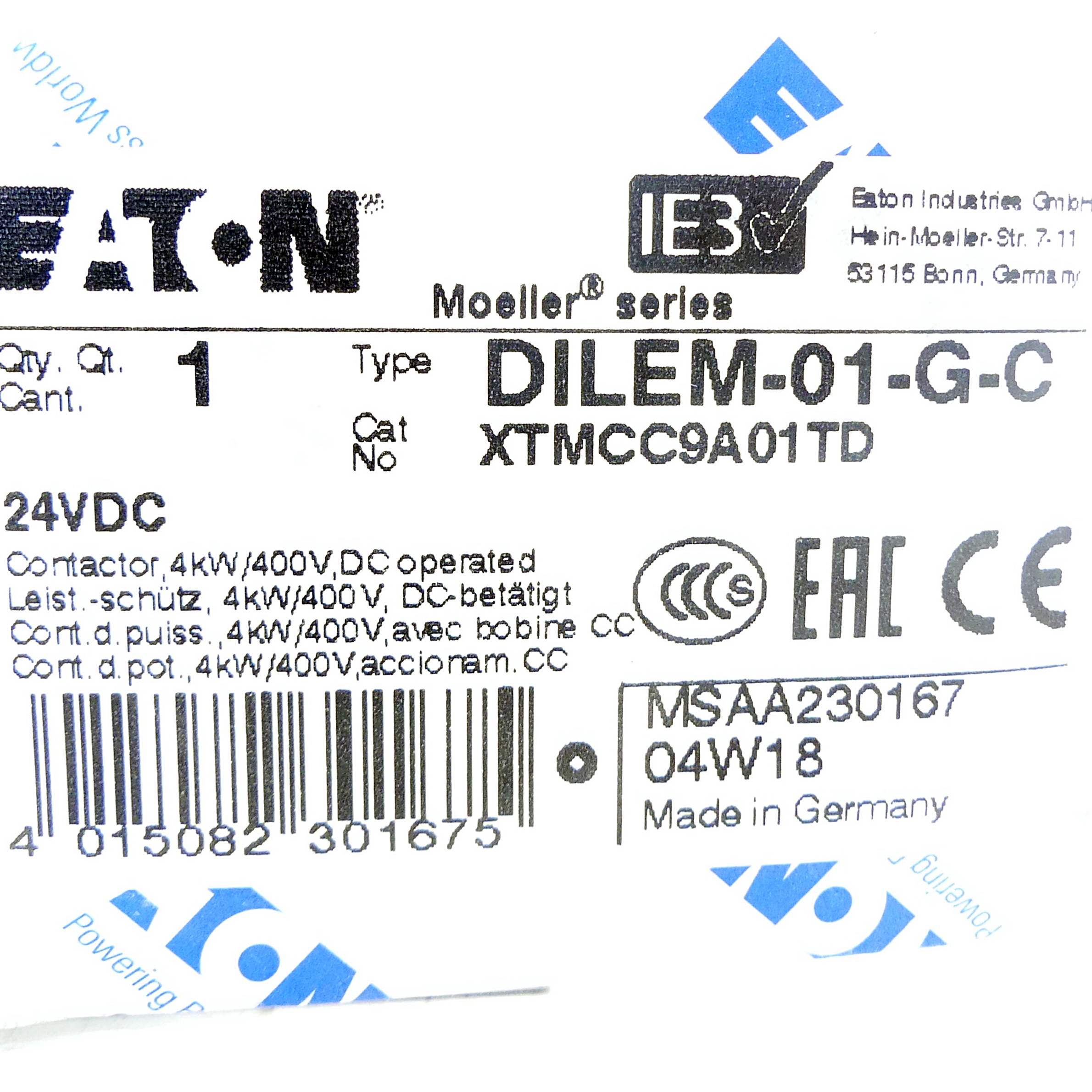 Contactor XTMCC9A01 